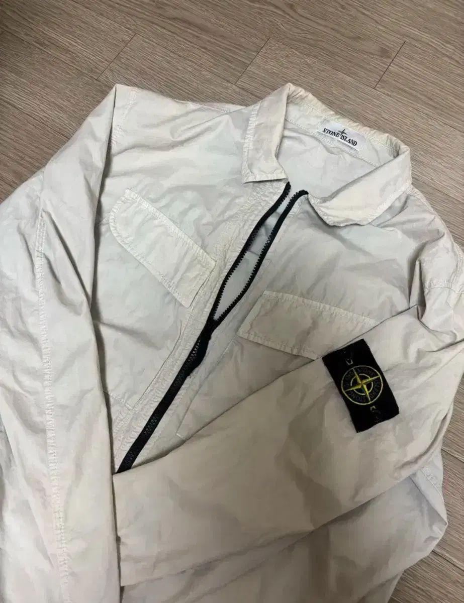 XXL ストーンアイランド ツーポケット オーバーサイズシャツ ライトグレー