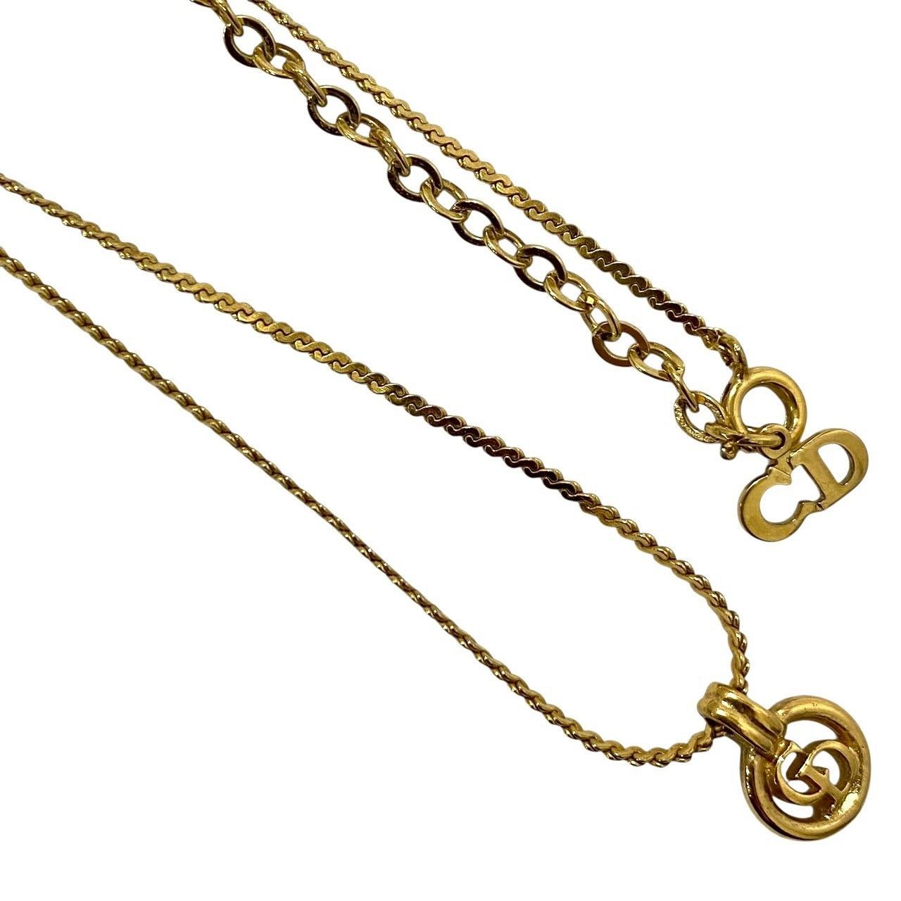 Dior】CDロゴ ネックレス ゴールド/金カラー サークル ラウンド