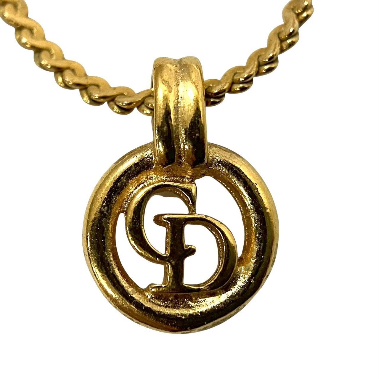 Dior】CDロゴ ネックレス ゴールド/金カラー サークル ラウンド