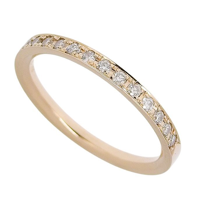 4℃ ハーフエタニティ ダイヤ リング K18PG 750 ピンクゴールド