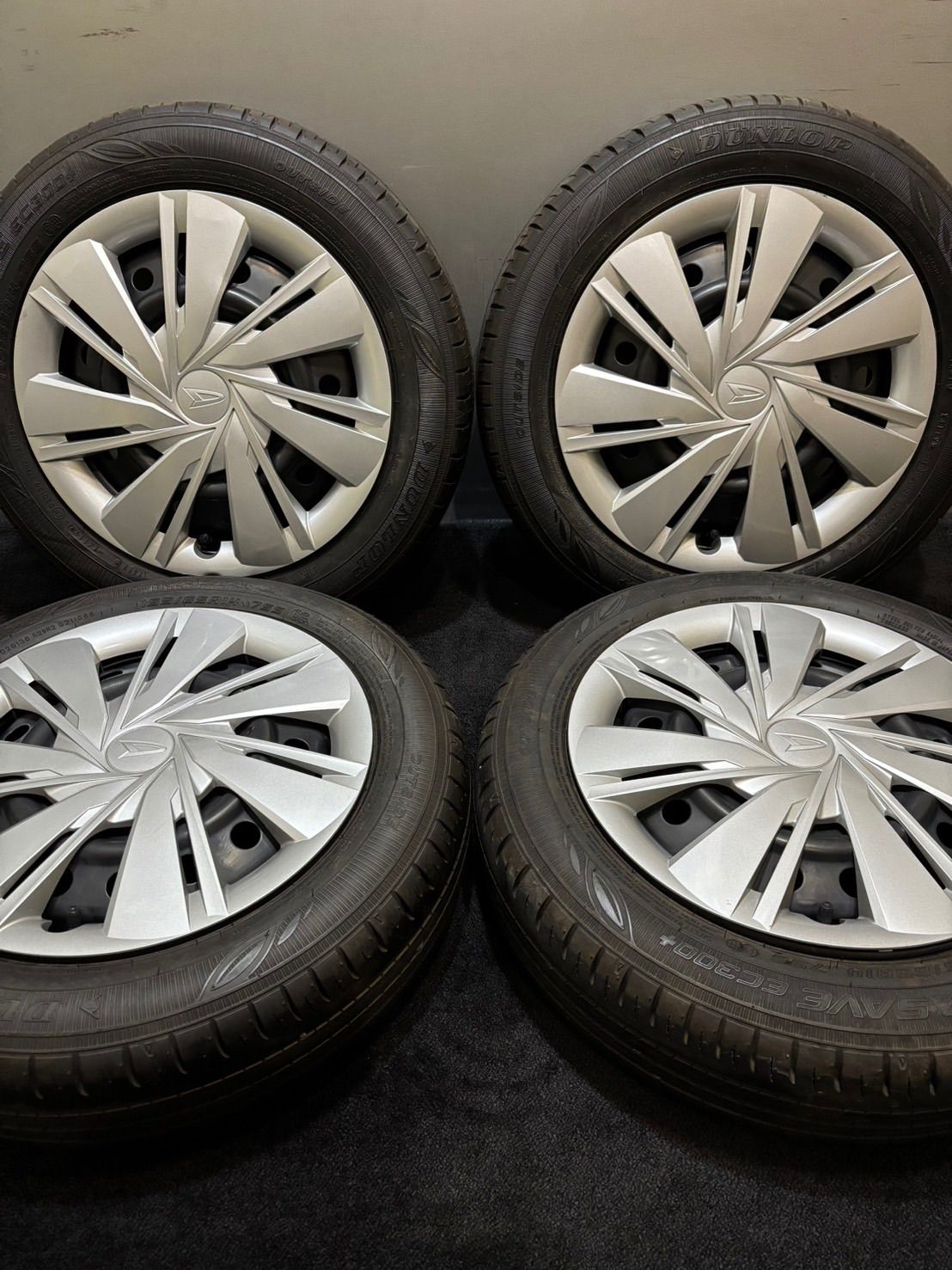 ☆155/65R14 DUNLOP/ENASAVE EC300+ 19年製 ダイハツ 純正 スチール 14
