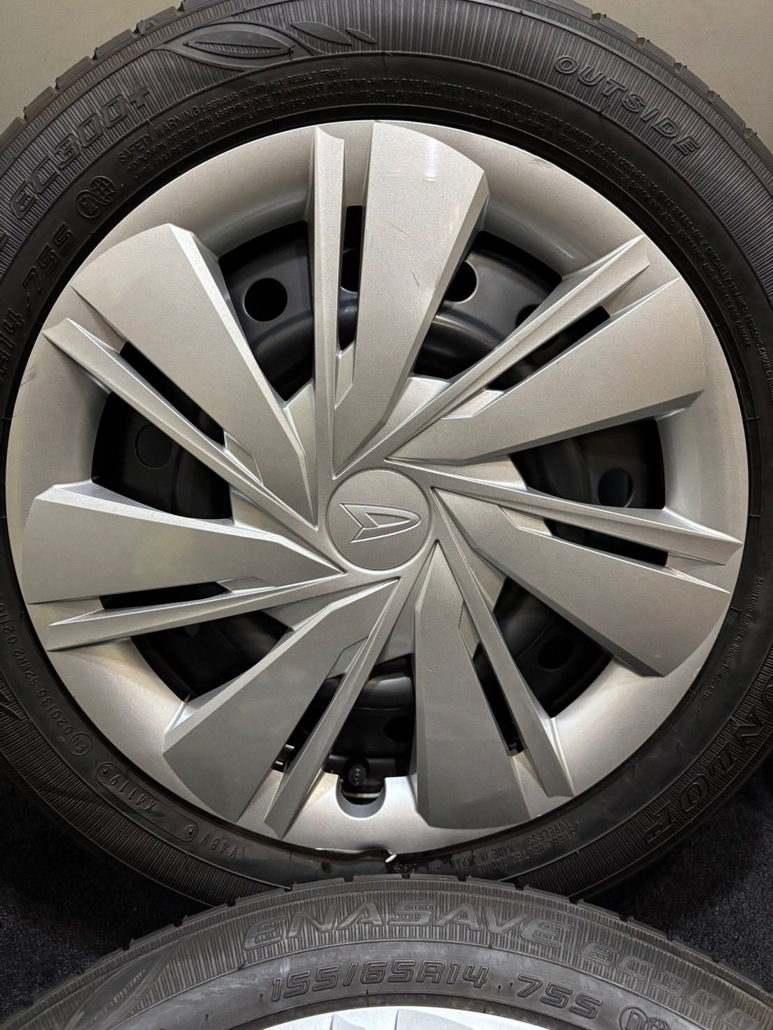 ☆155/65R14 DUNLOP/ENASAVE EC300+ 19年製 ダイハツ 純正 スチール 14