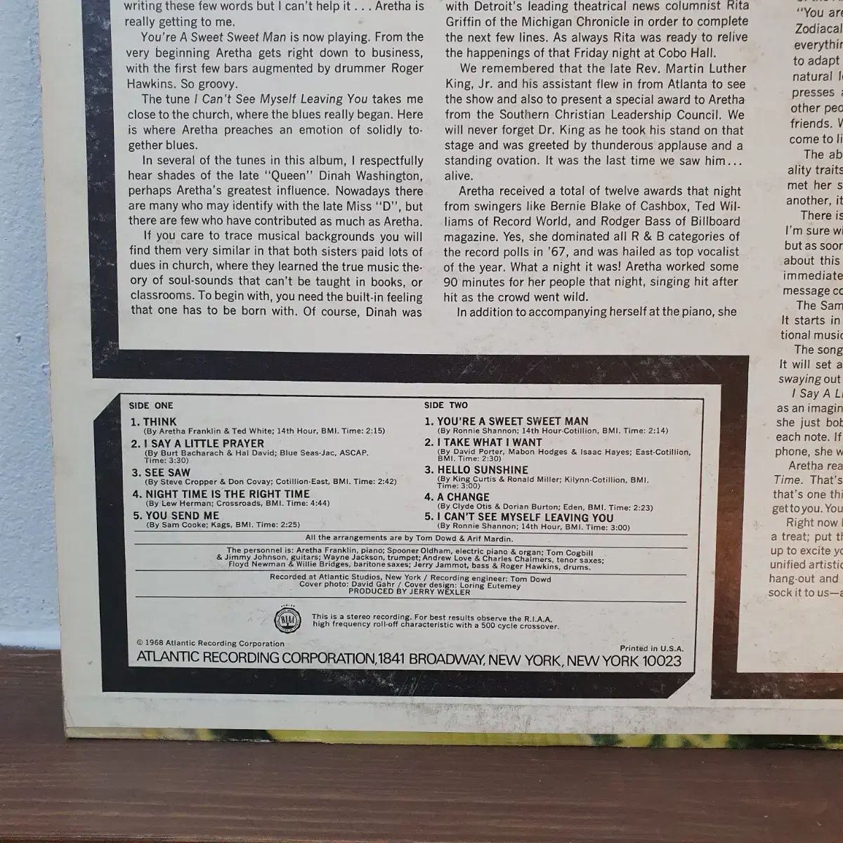 アレサ フランクリン LP 米国クラス 購入 貴重なアルバム 僕にとっての