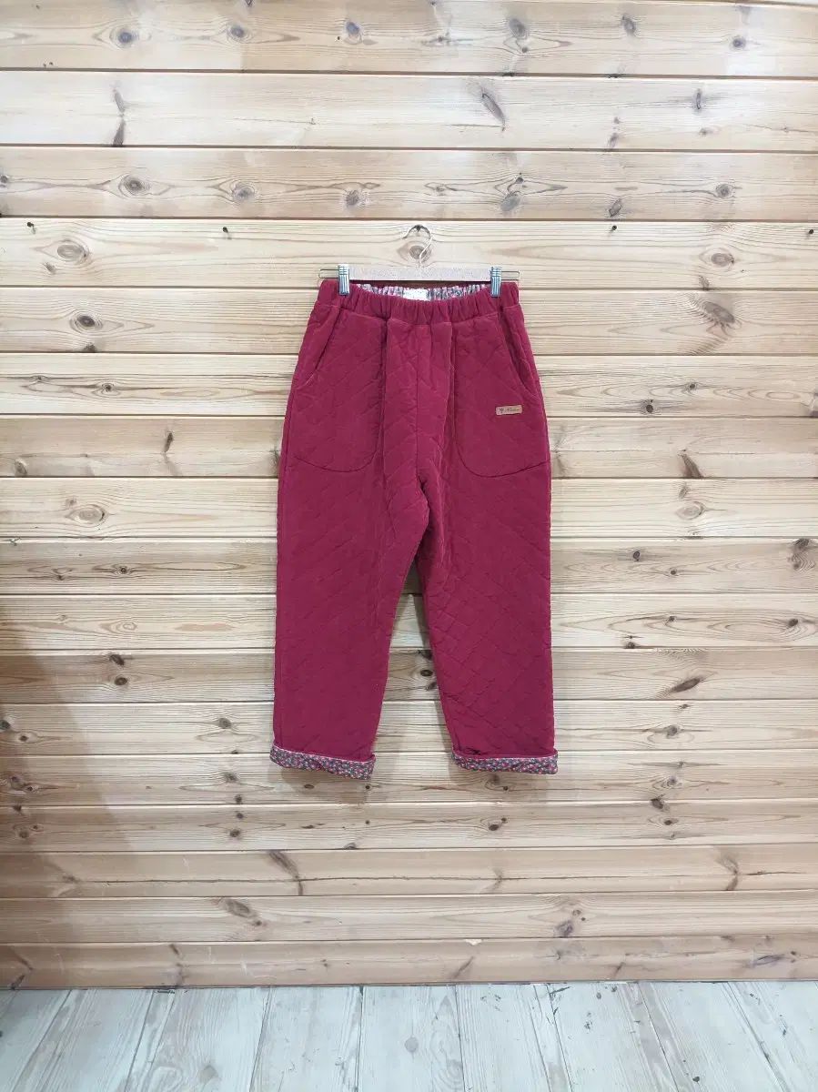 レディース 冬 ウール コーデュロイ キルティング ズボン