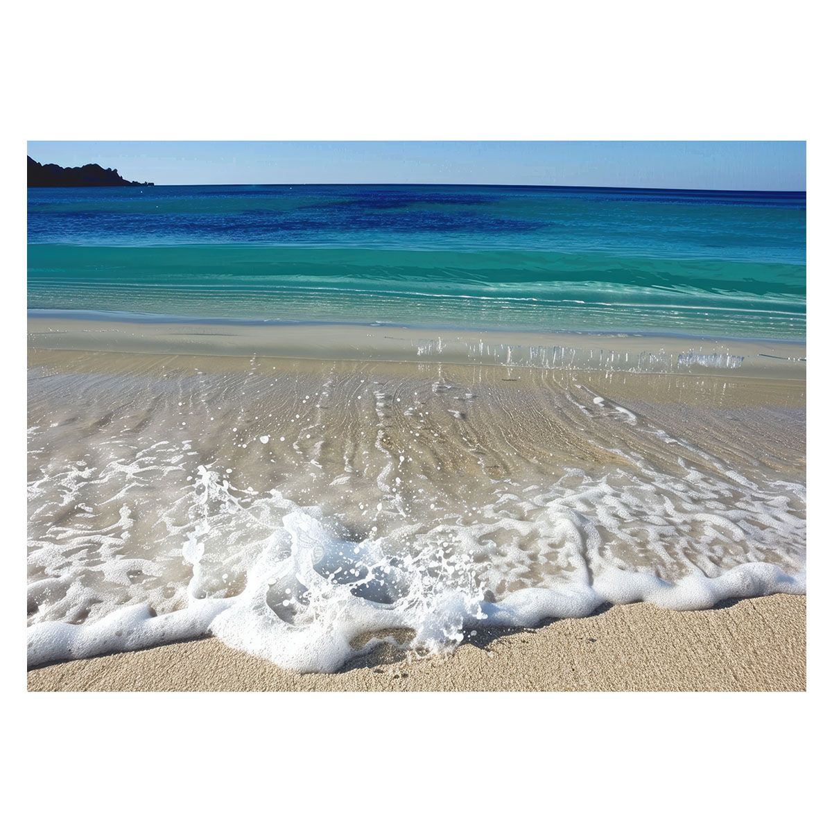 【B2サイズ（約51x73cm）】【lh-poster-3345】【フレーム付き】コースタル フォト さわやか 海系 サーフ ポスター 波 ビーチ 海岸 オーシャン ブルー 景色 サーフィン インテリア アート