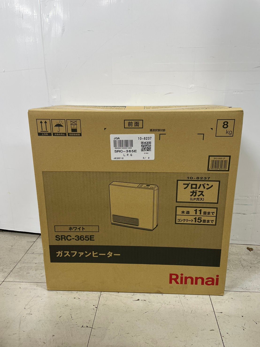 h 10451 リンナイ LPガスファンヒーター SRC 365 E ホワイト