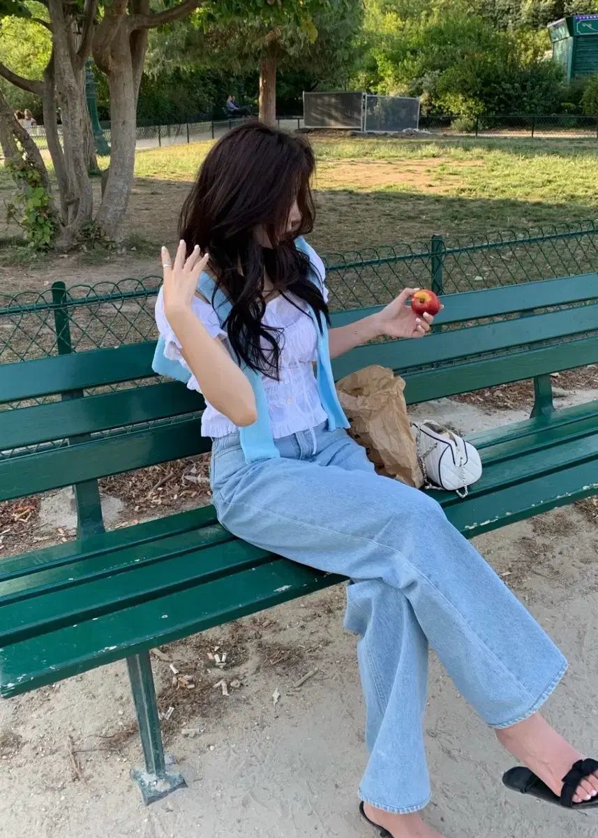 Siye シイェ タイムデニム ライトブルー ショートM