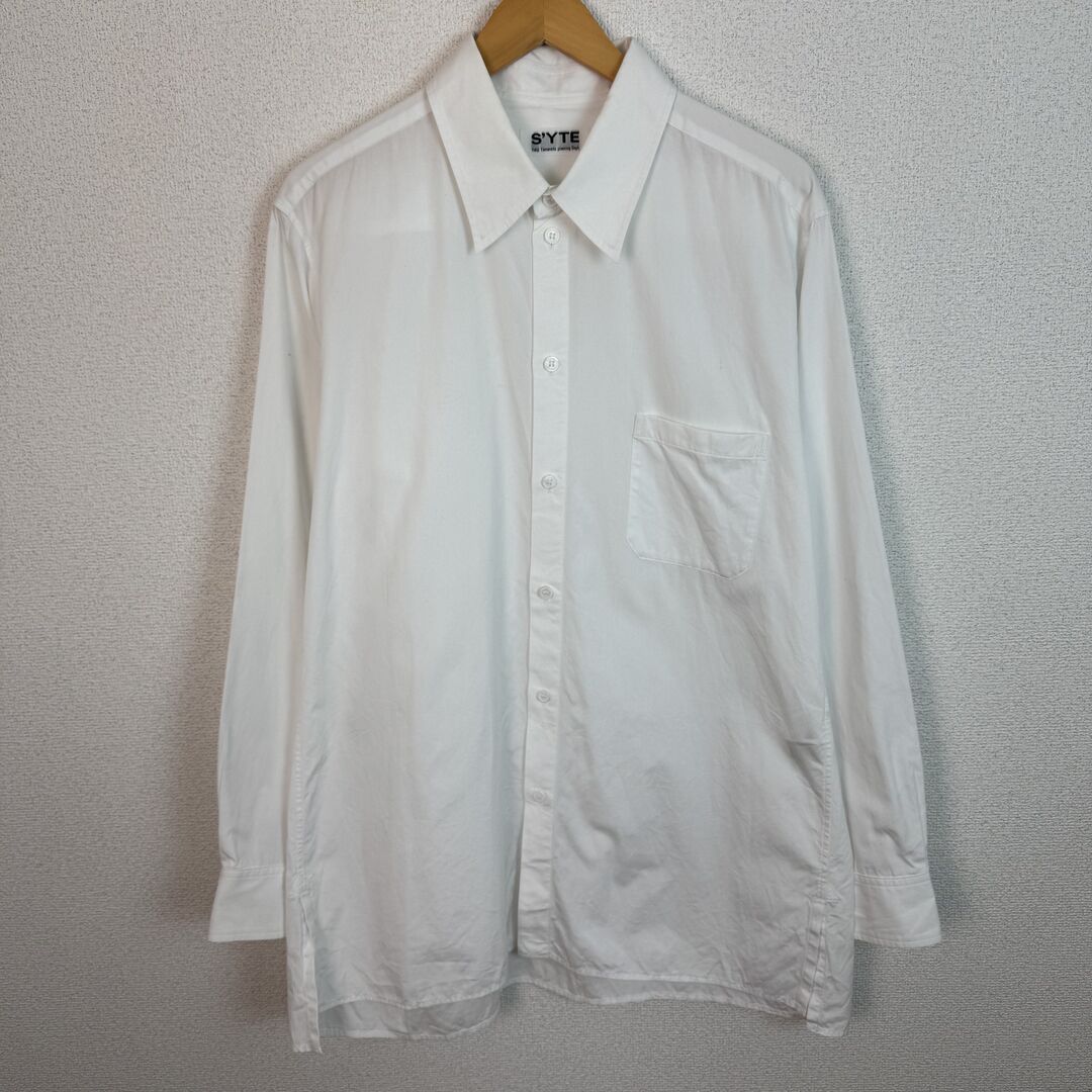 Y's for men ワイズ メンズ 長袖 シャツ ホワイト ヨウジヤマモトS'YTE