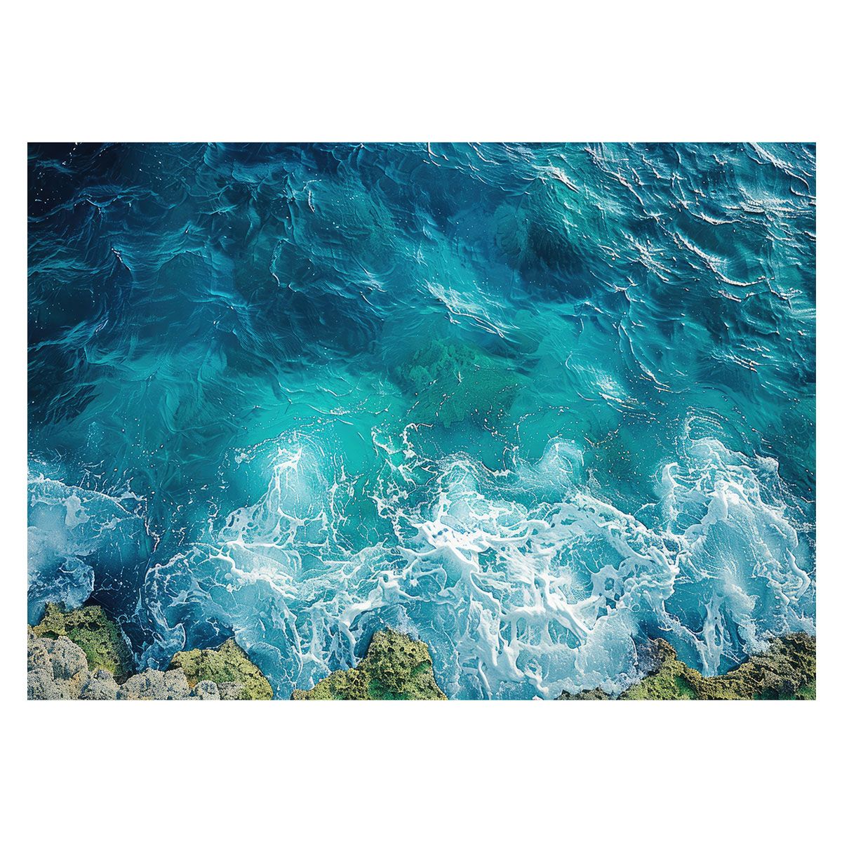 A2サイズ（約42x59cm）】【lh-poster-3423】【フレーム付き】ブルー