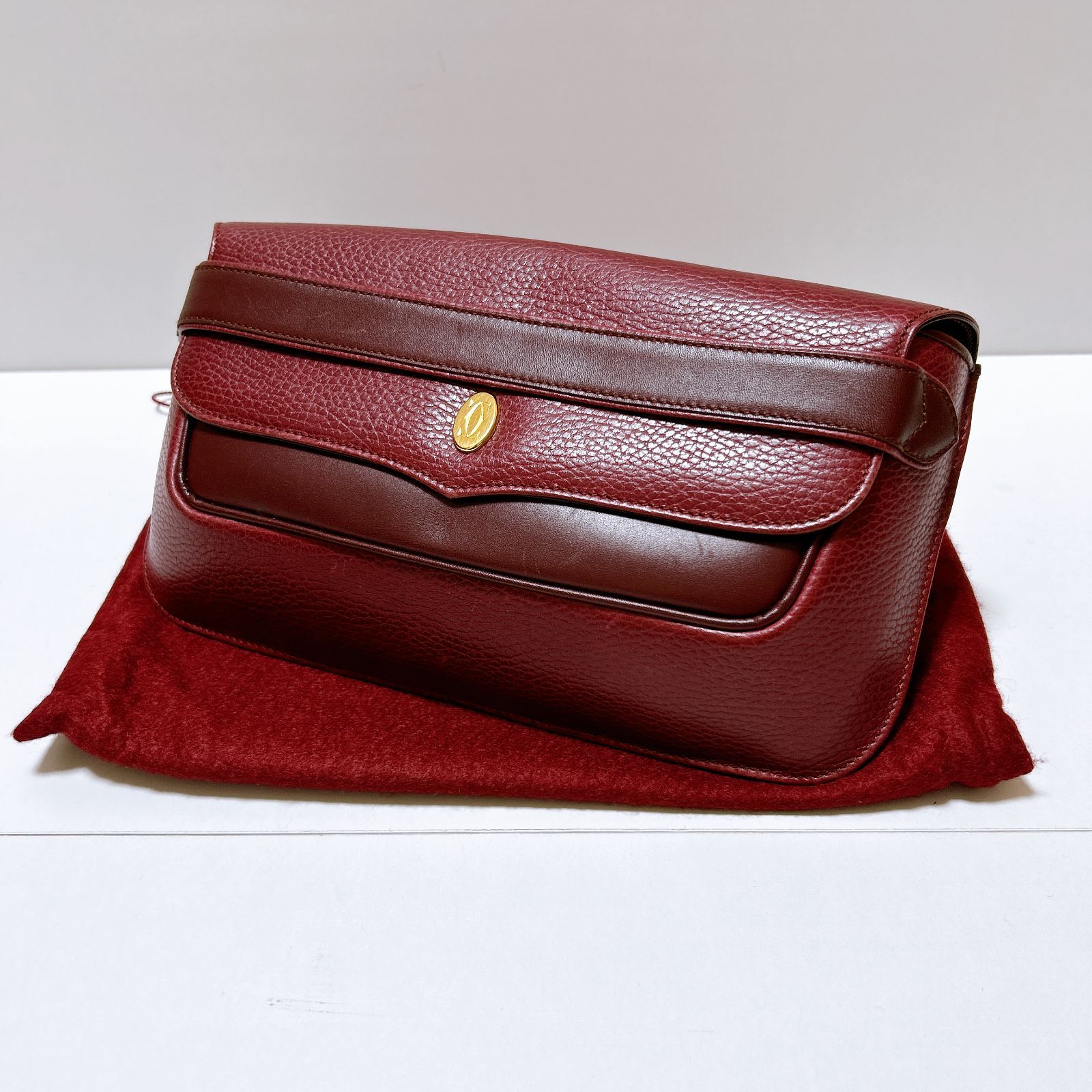 Cartier カルティエ マストライン バッグ クラッチバッグ ボルドー