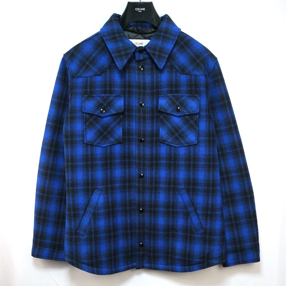 2022AW CELINE セリーヌ パディッド フランネル チェック シャツ