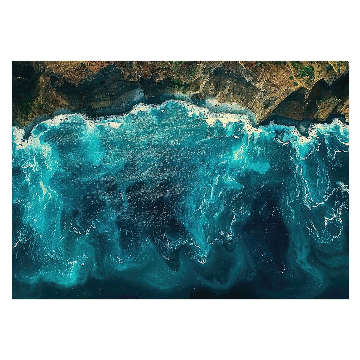 B3サイズ（約36x51cm）】【lh-poster-3433】【フレーム付き】ブルー