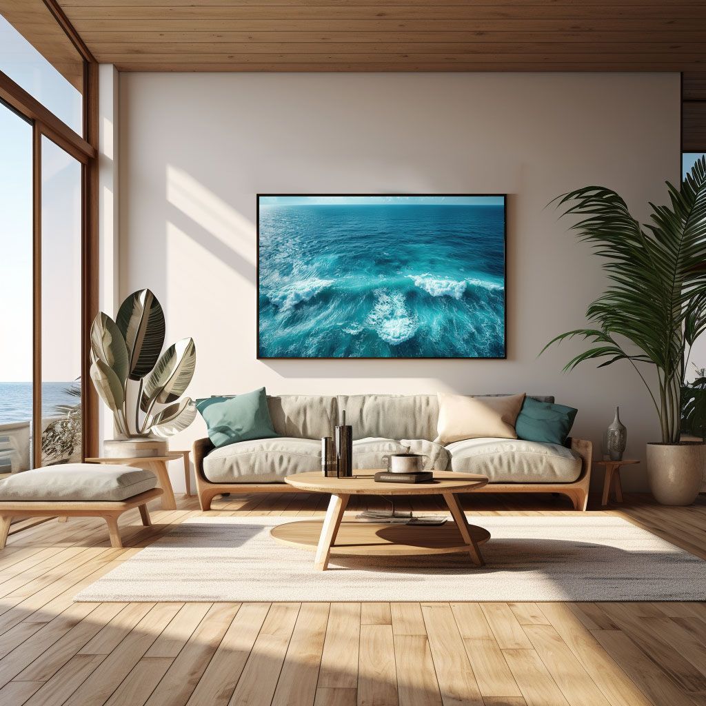 B1サイズ（約73x103cm）】【lh-poster-3434】【フレーム付き】ブルー