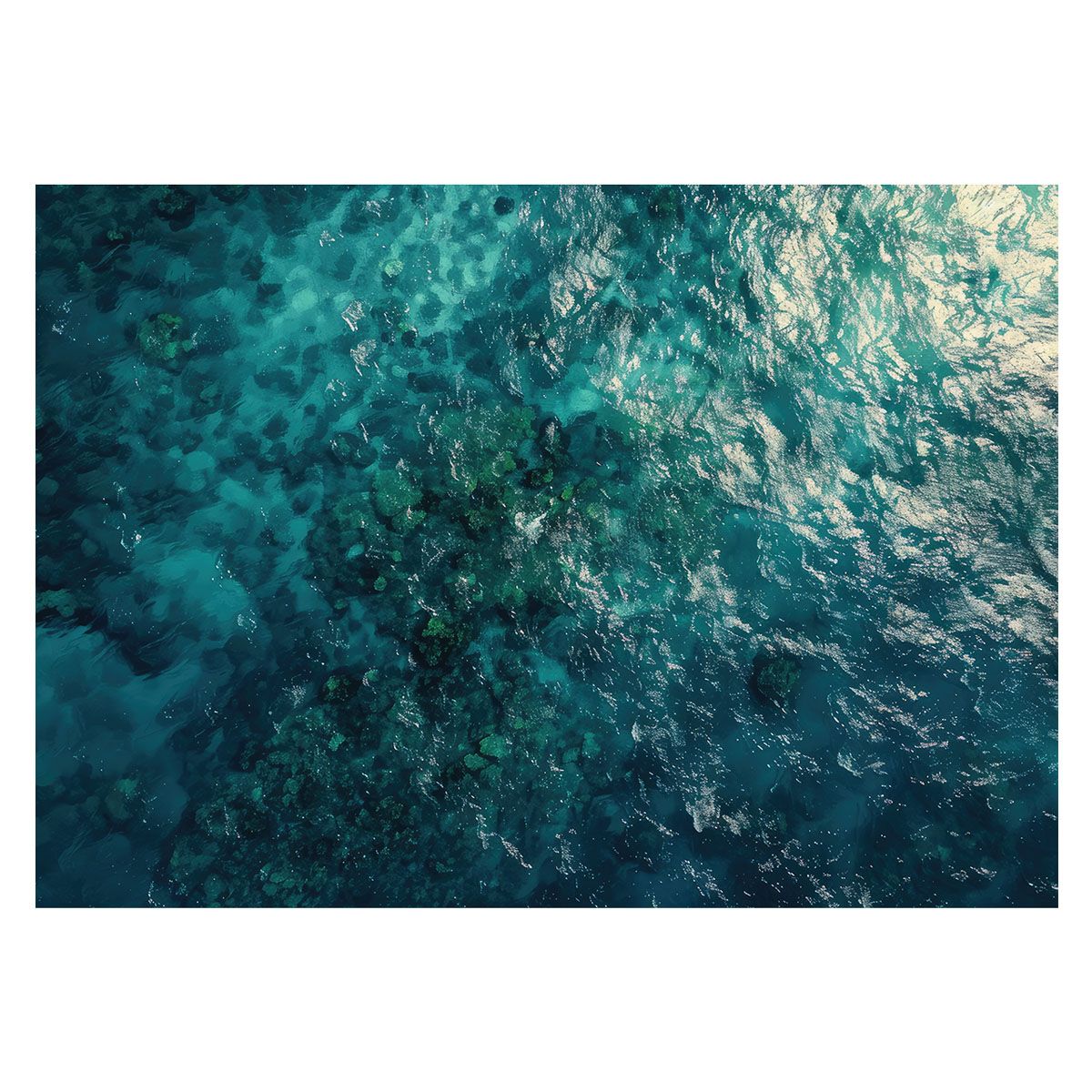 B1サイズ（約73x103cm）】【lh-poster-3485】【フレーム付き】ブルー