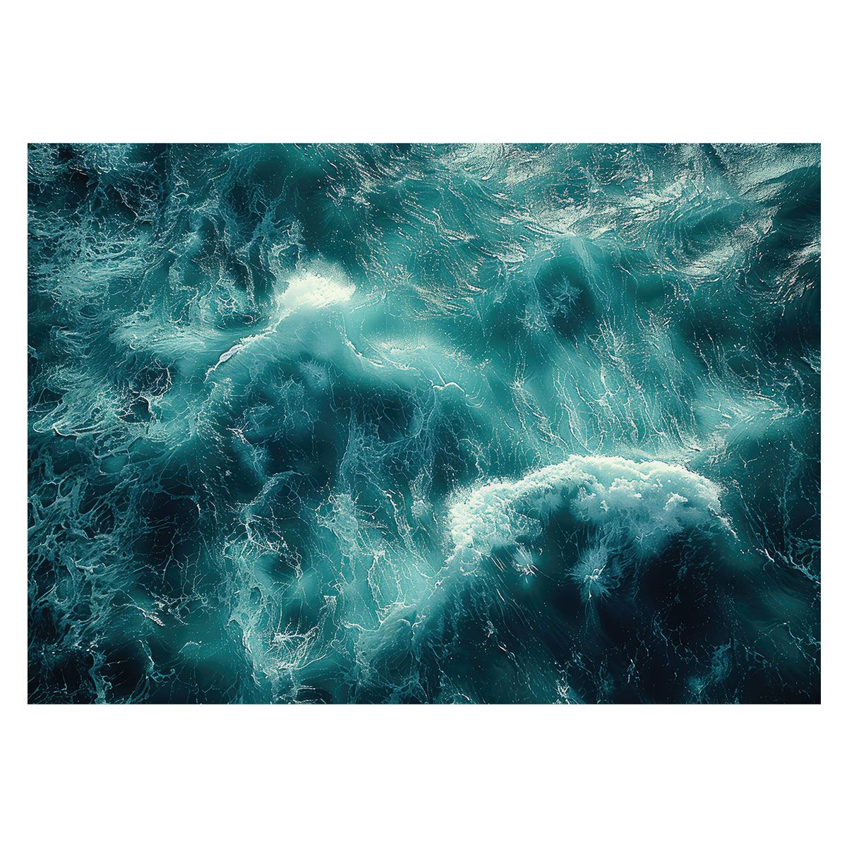 海岸風景画 フレーム付き B2サイズ（約51x73cm）】【lh-poster-3454】【フレーム付き】ブルー