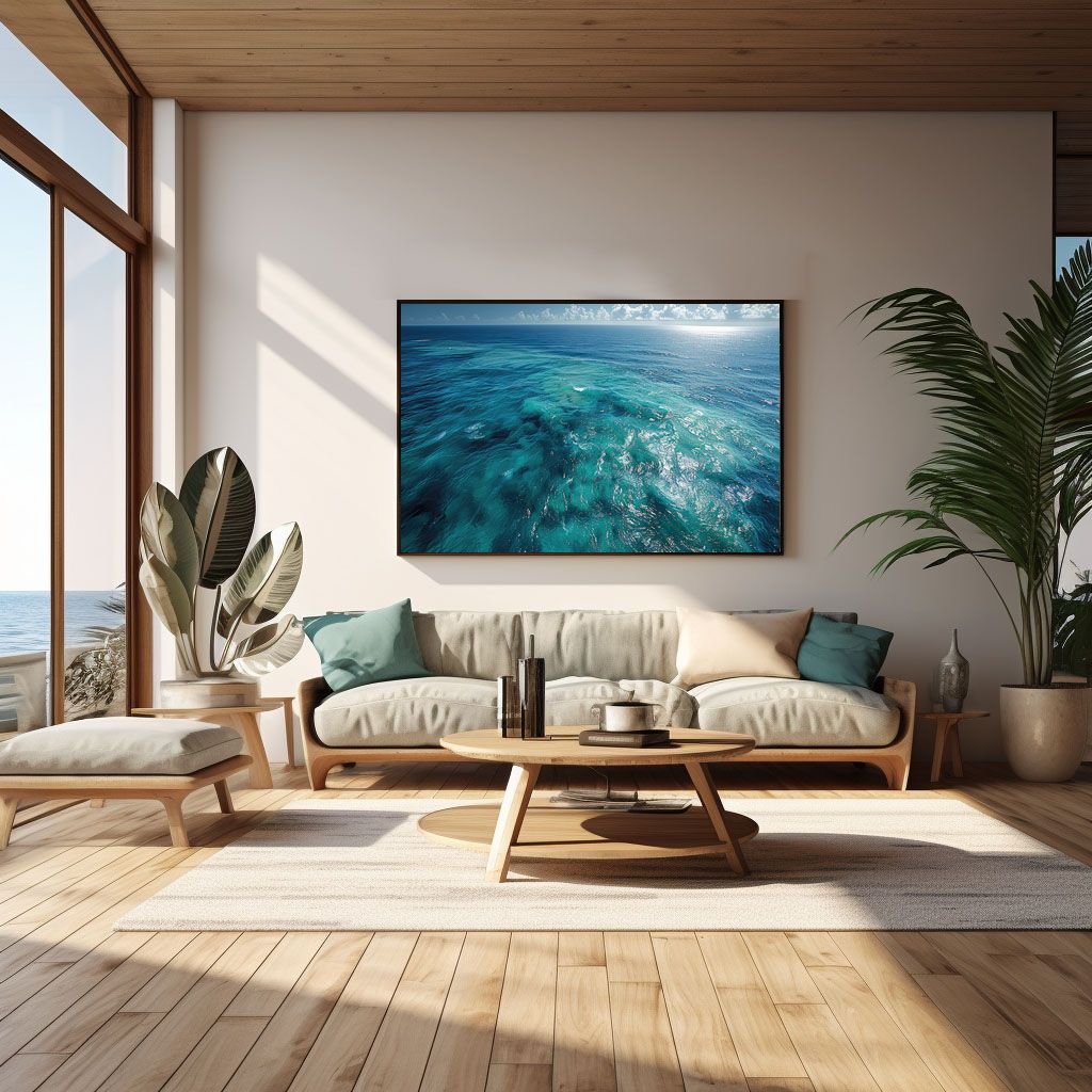 B1サイズ（約73x103cm）】【lh-poster-3465】【フレーム付き】ブルー