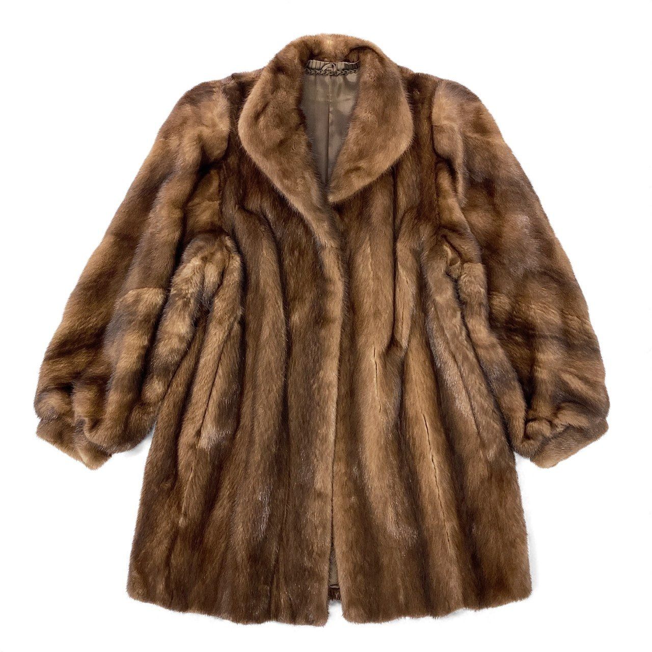 美品 高級毛皮 サガミンク 金タグ ロングコート デミバフミンク パステル ミンクコート・美品・デミパフ 美品 高級毛皮 サガミンク 金タグ