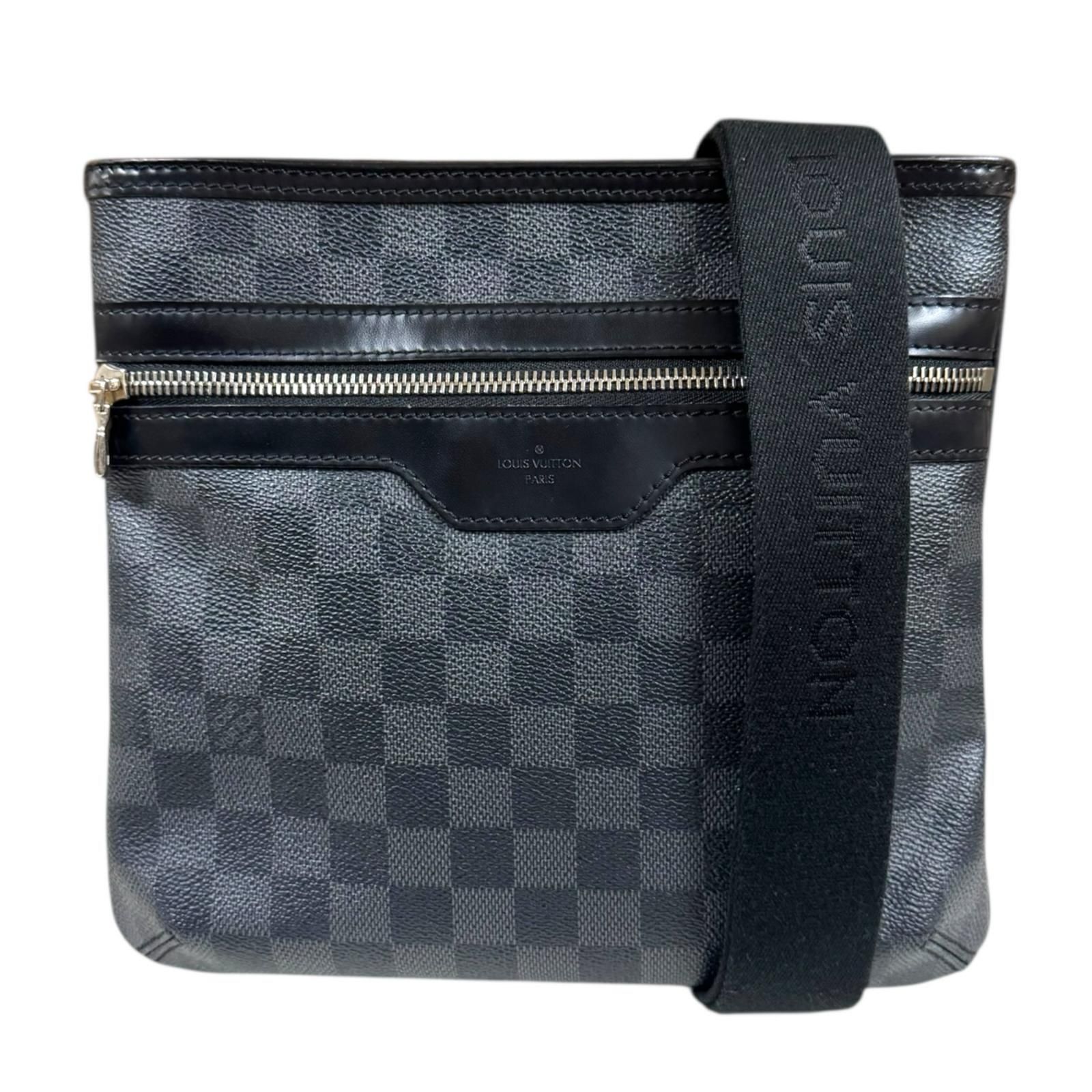 ルイヴィトン トマス ダミエグラフィット ショルダーバッグ ダミエグラフィットキャンバス N 58028 ブラック メンズ LOUIS VUITTON ルイ ヴィトン