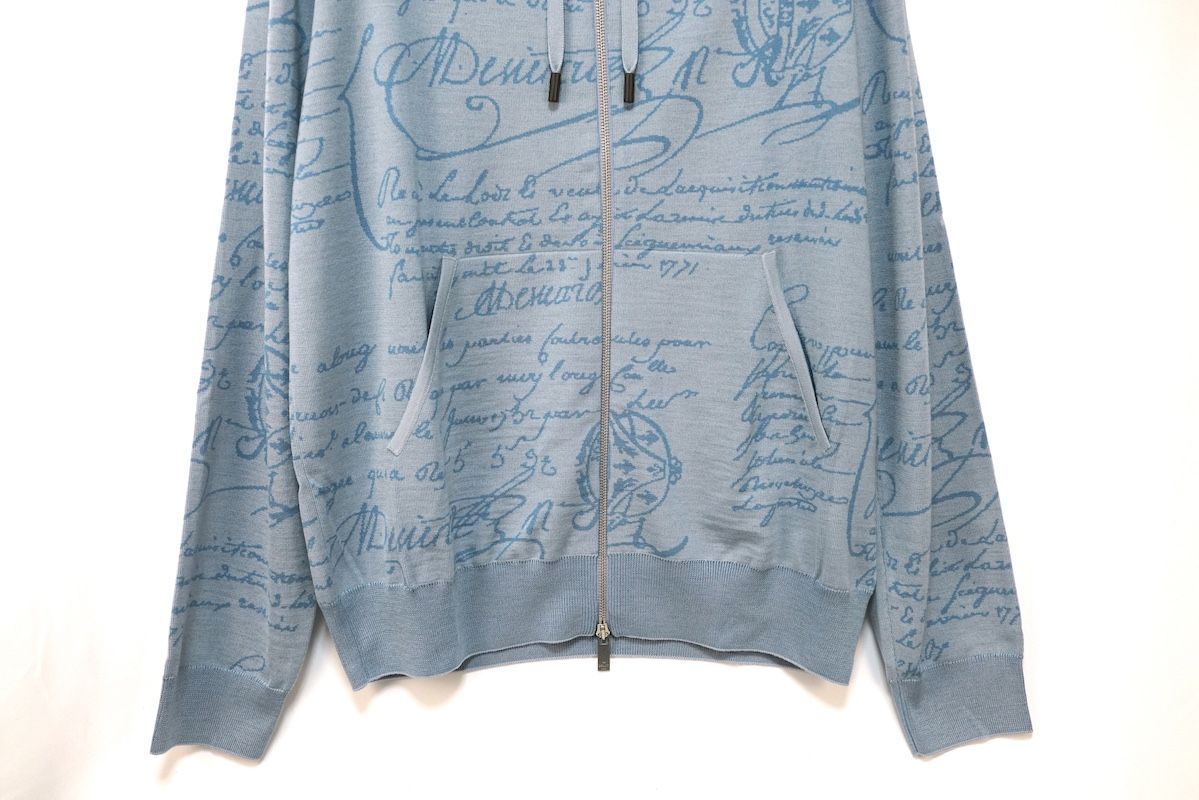 新品希少★Berluti ベルルッティ　ジャガードスクリットフーディパーカー BERLUTI 1895 PARIS ベルルッティ Scritto Wool Zip Up Hoodie