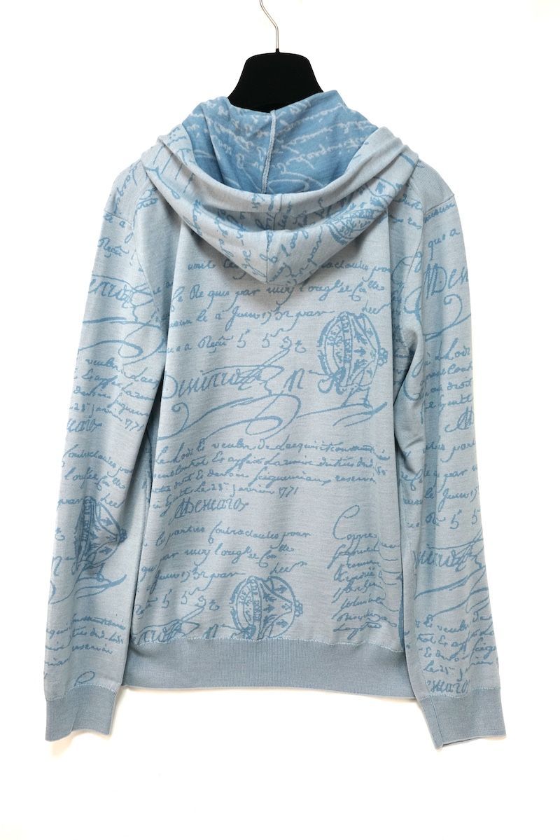 新品希少★Berluti ベルルッティ　ジャガードスクリットフーディパーカー BERLUTI 1895 PARIS ベルルッティ Scritto Wool Zip Up Hoodie