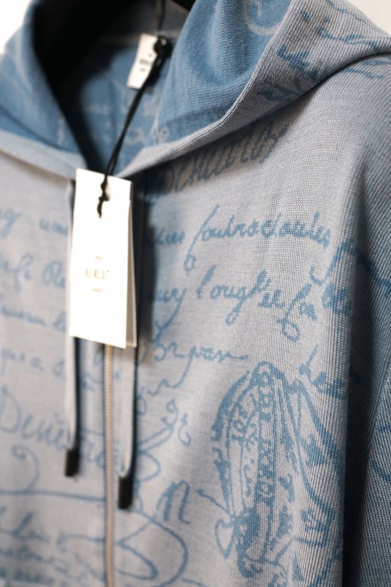 BERLUTI 1895 PARIS ベルルッティ Scritto Wool Zip Up Hoodie