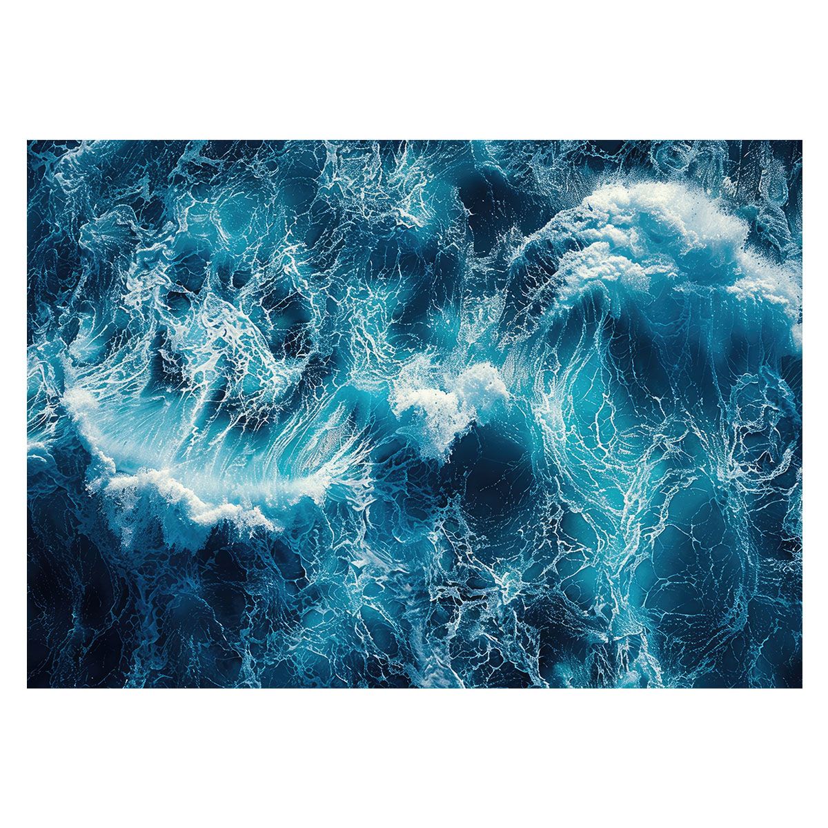 A4サイズ（約21x30cm）】【lh-poster-3477】【フレーム付き】ブルー