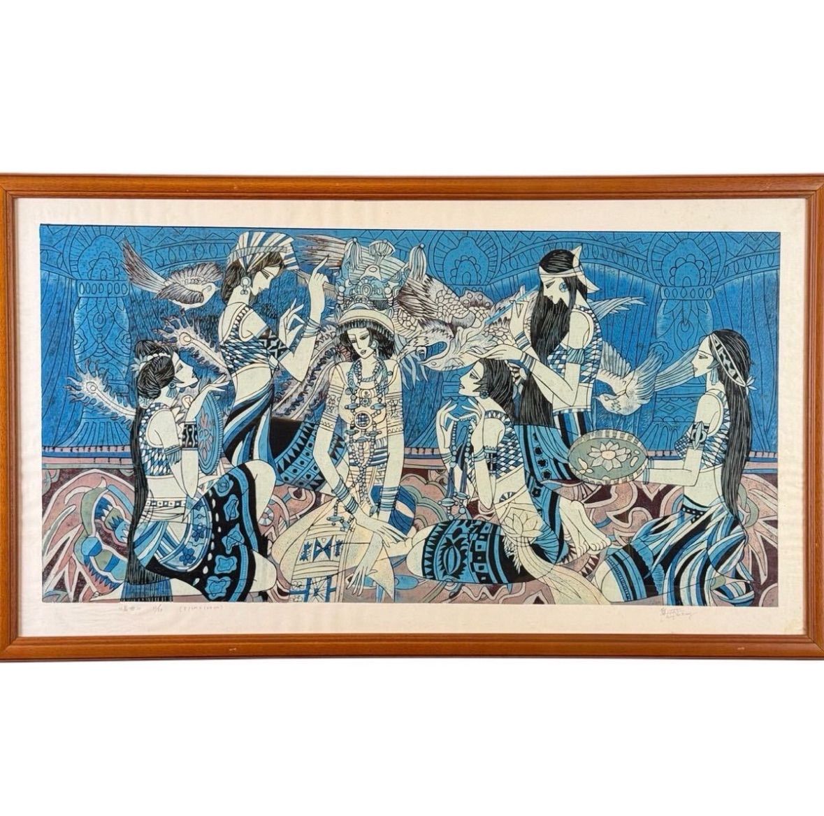 ゴン・ユンシャン Gong Yun Xiang「晨曲」リトグラフ 40号 直筆サイン