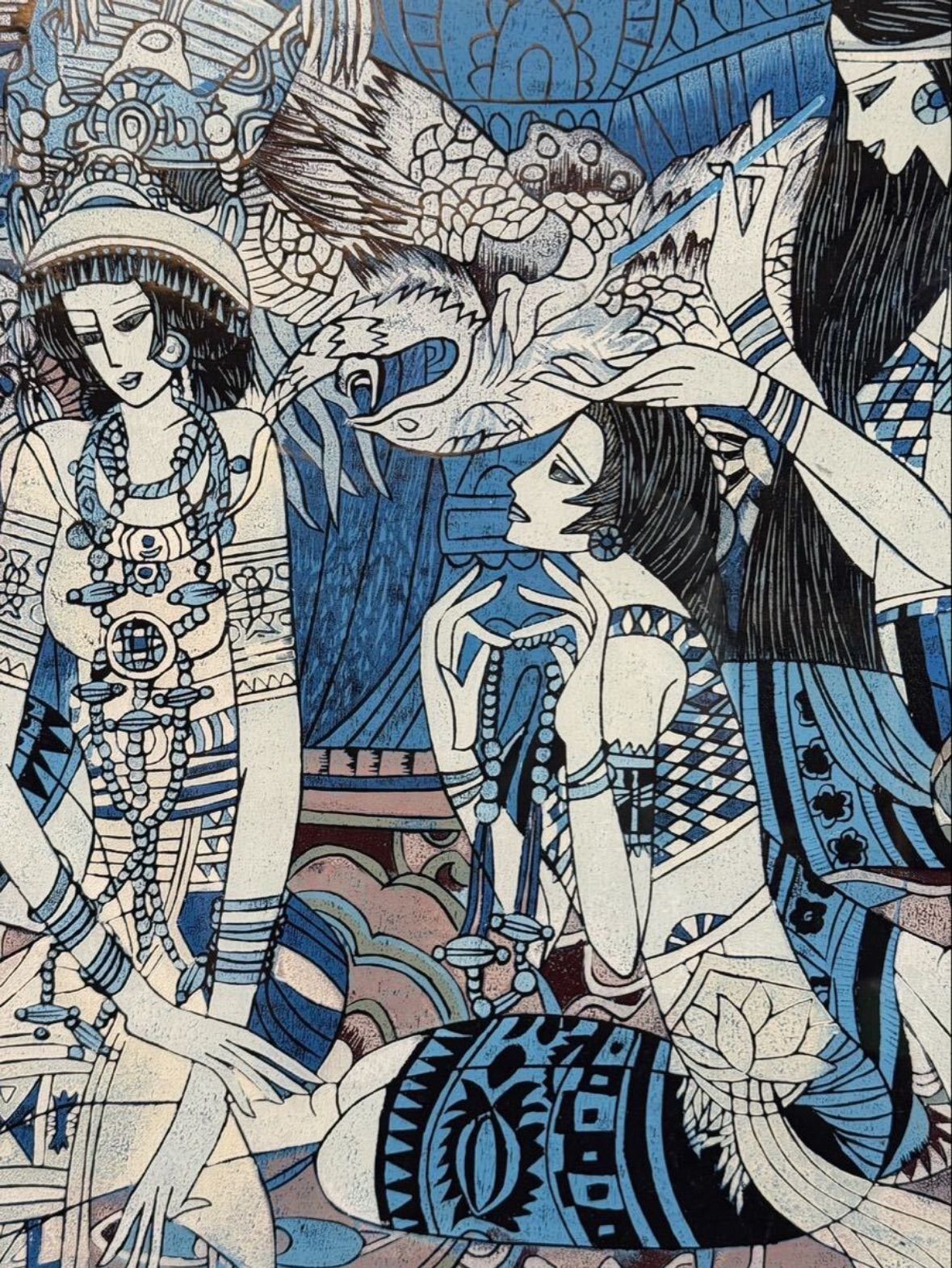 ゴン・ユンシャン Gong Yun Xiang「晨曲」リトグラフ 40号 直筆サイン