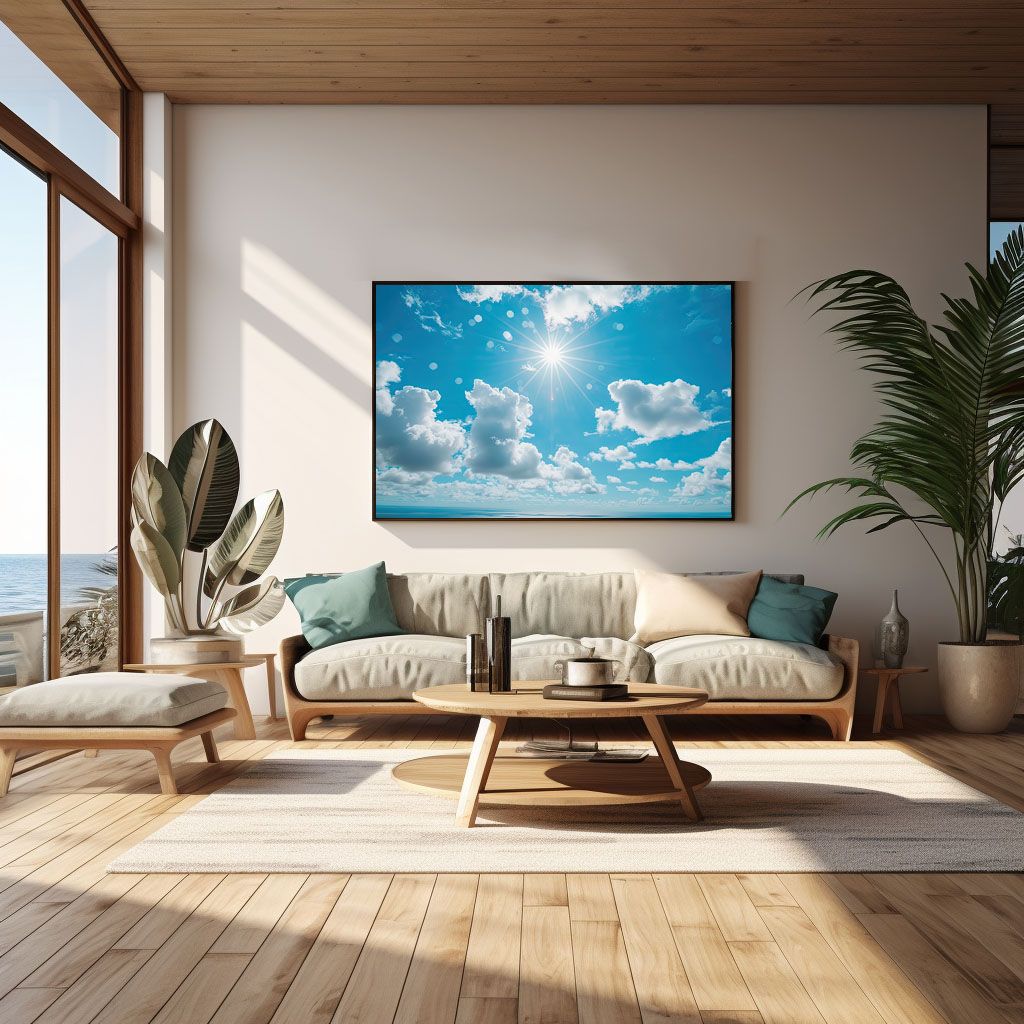 B1サイズ（約73x103cm）】【lh-poster-3481】【フレーム付き】ブルー