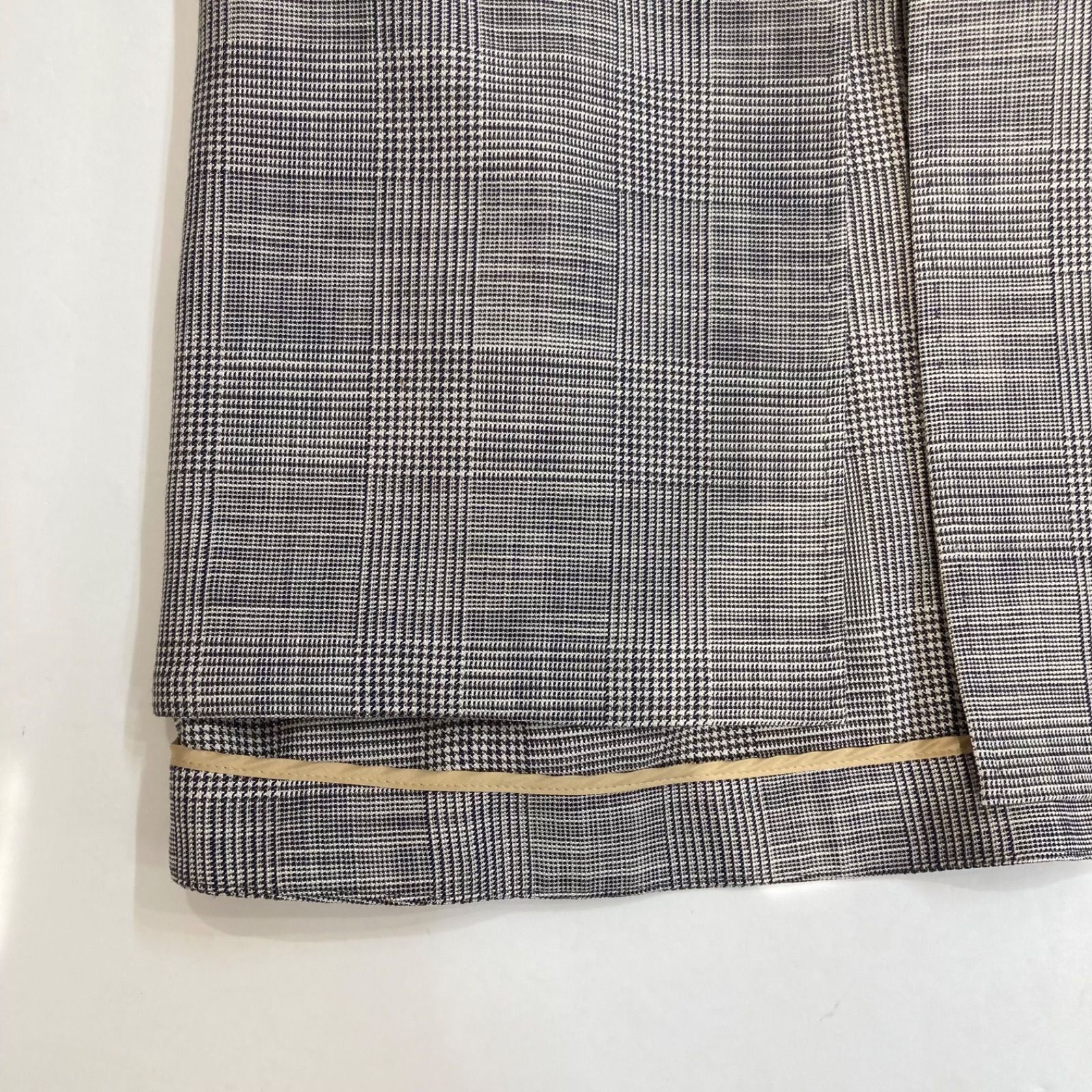 TOMORROWLAND トゥモローランド シャイニーグレンチェックベルテッド