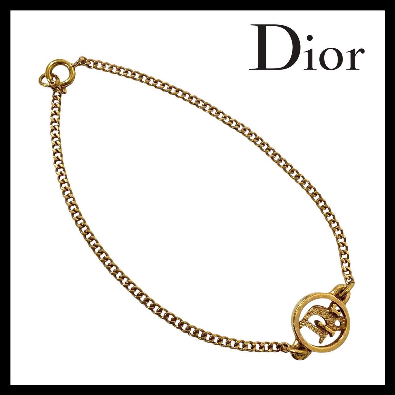 Dior】ロゴ ブレスレット ゴールド/金カラー サークル ラウンド
