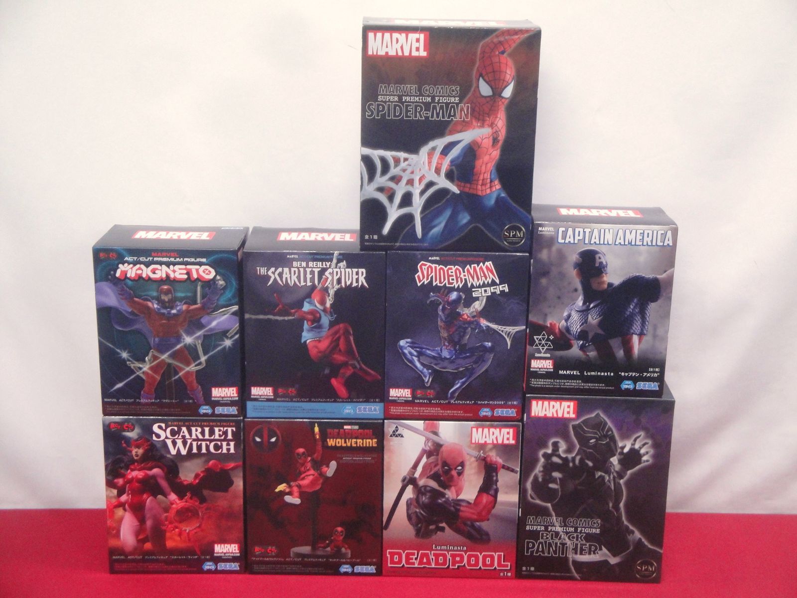 MARVEL フィギュア まとめ売り スパイダーマン デットプールブラックパンサ 未開封品】MARVEL スパイダーマン ブラックパンサー デッドプール