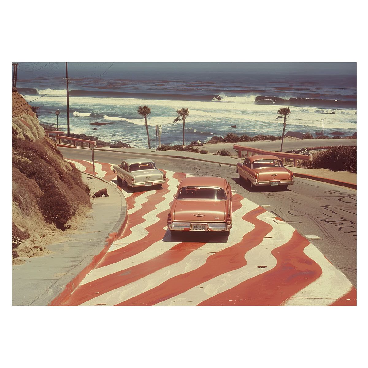 A1サイズ（約59x84cm）】【lh-poster-3520】【フレーム付き】海岸線