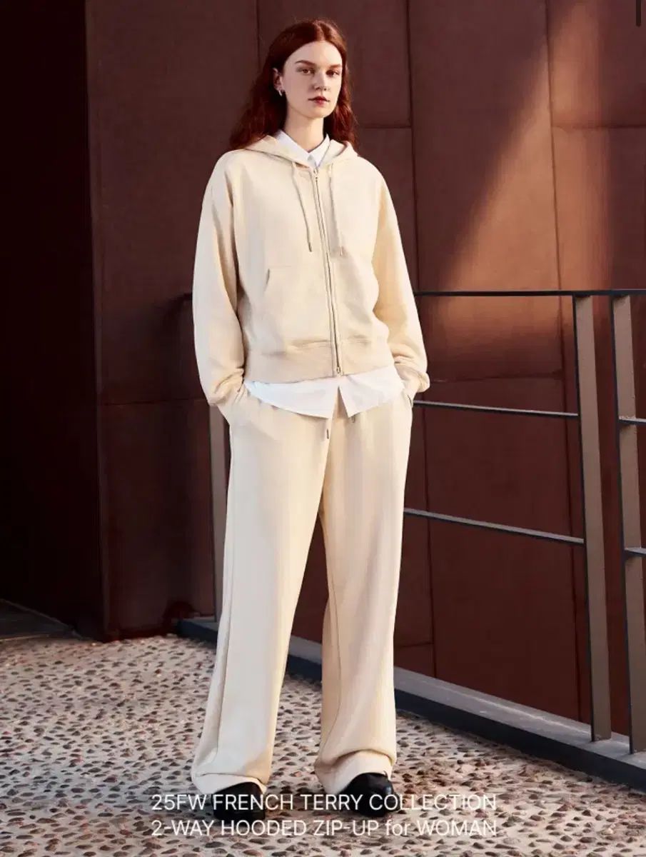 MUSINSA SPAO フレンチテリー ジップアップ トレーナー セット クリーム