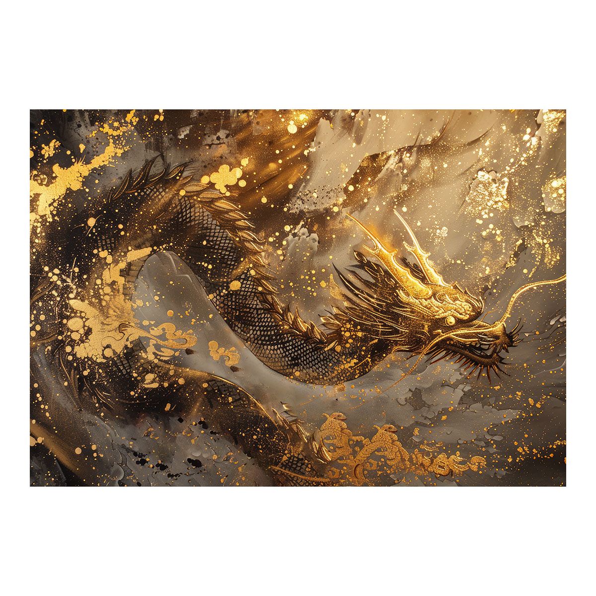 A3サイズ（約30×42cm）】【lh-poster-3543】【フレーム付き】開運 金色