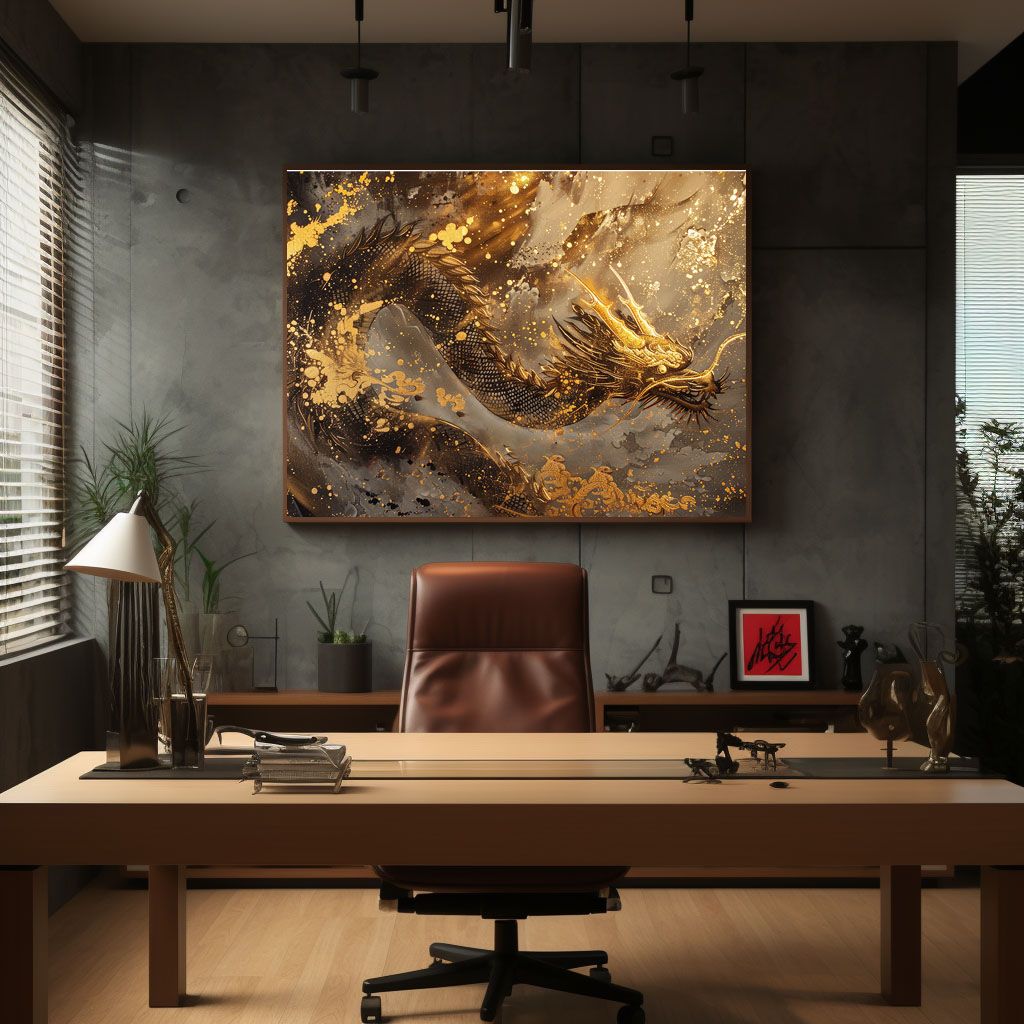 A1サイズ（約59x84cm）】【lh-poster-3543】【フレーム付き】開運 金色