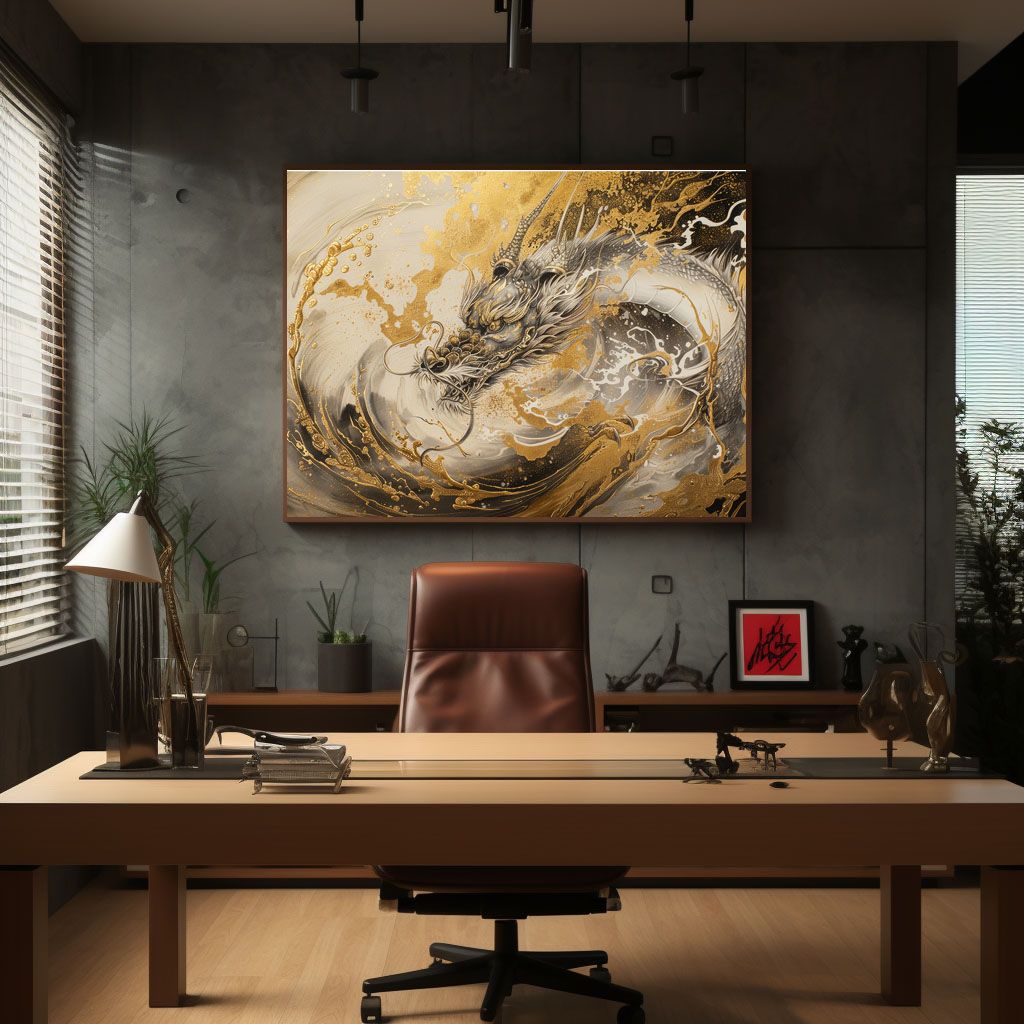 A1サイズ（約59x84cm）】【lh-poster-3549】【フレーム付き】開運 金色