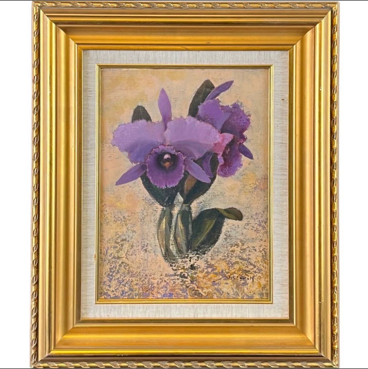 原田彰夫 かとれあ 油彩 4号 静物画 直筆サイン入り 精鋭選抜展銅賞 ル サロン展銅賞 美術年鑑2005年 評価額1号につき9.5万円