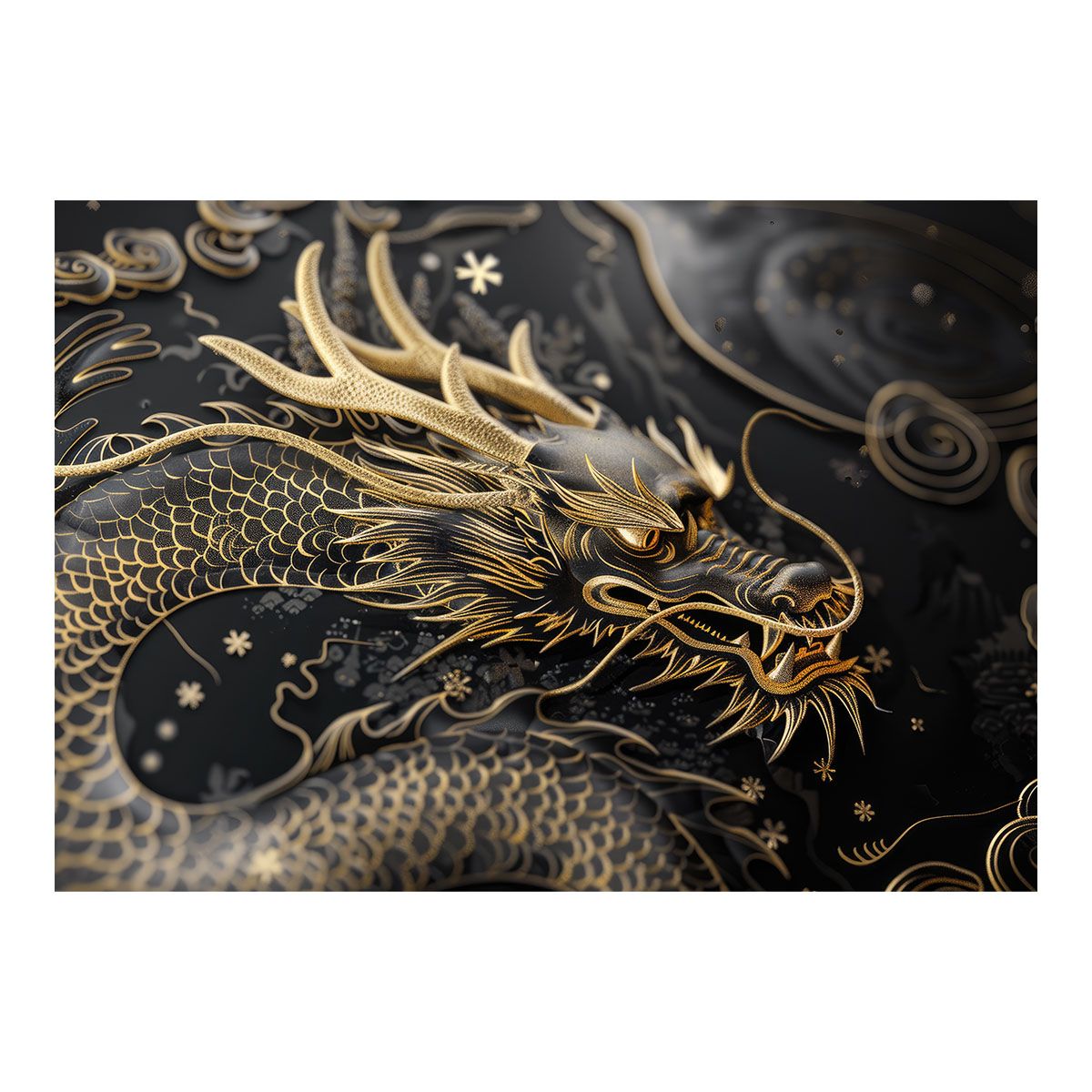 B2サイズ（約51x73cm）】【lh-poster-3573】【フレーム付き】開運 金色