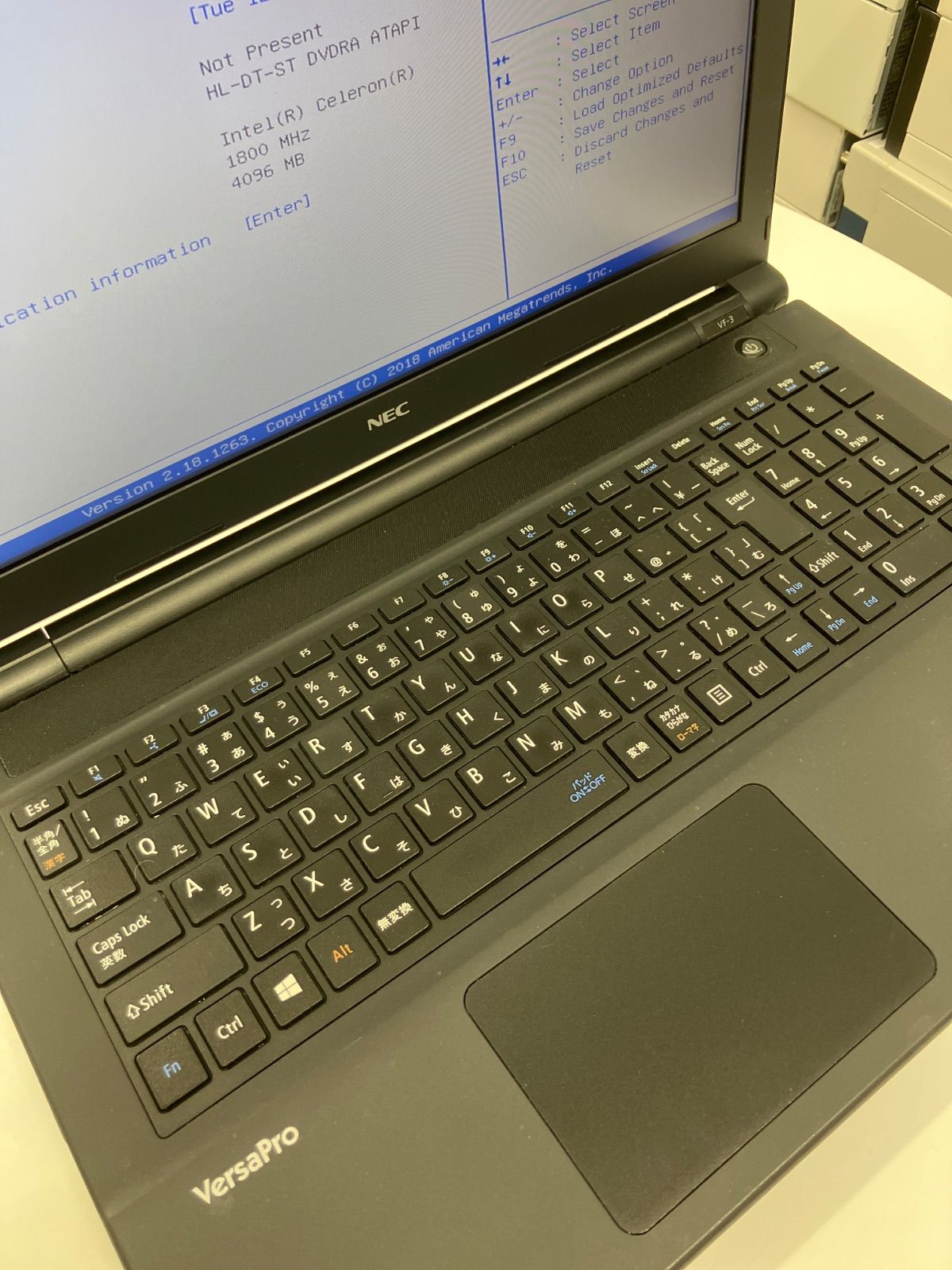 ジャンク NEC VersaPro Celeron（R）PC-VRE18FB6R4R3 ノートPC PC 
