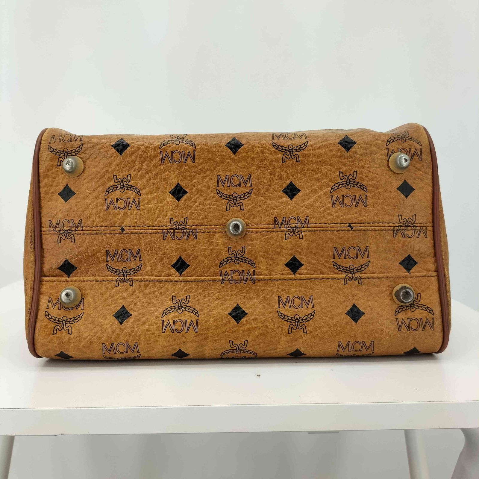 MCM エムシーエム ハンドバッグ ミニボストン ブラウン ヴィセトス柄