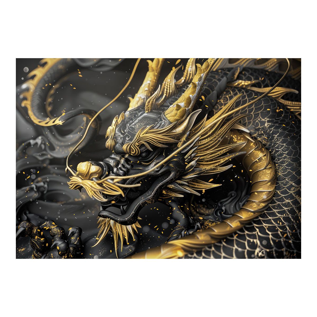 B2サイズ（約51x73cm）】【lh-poster-3595】【フレーム付き】開運 金色