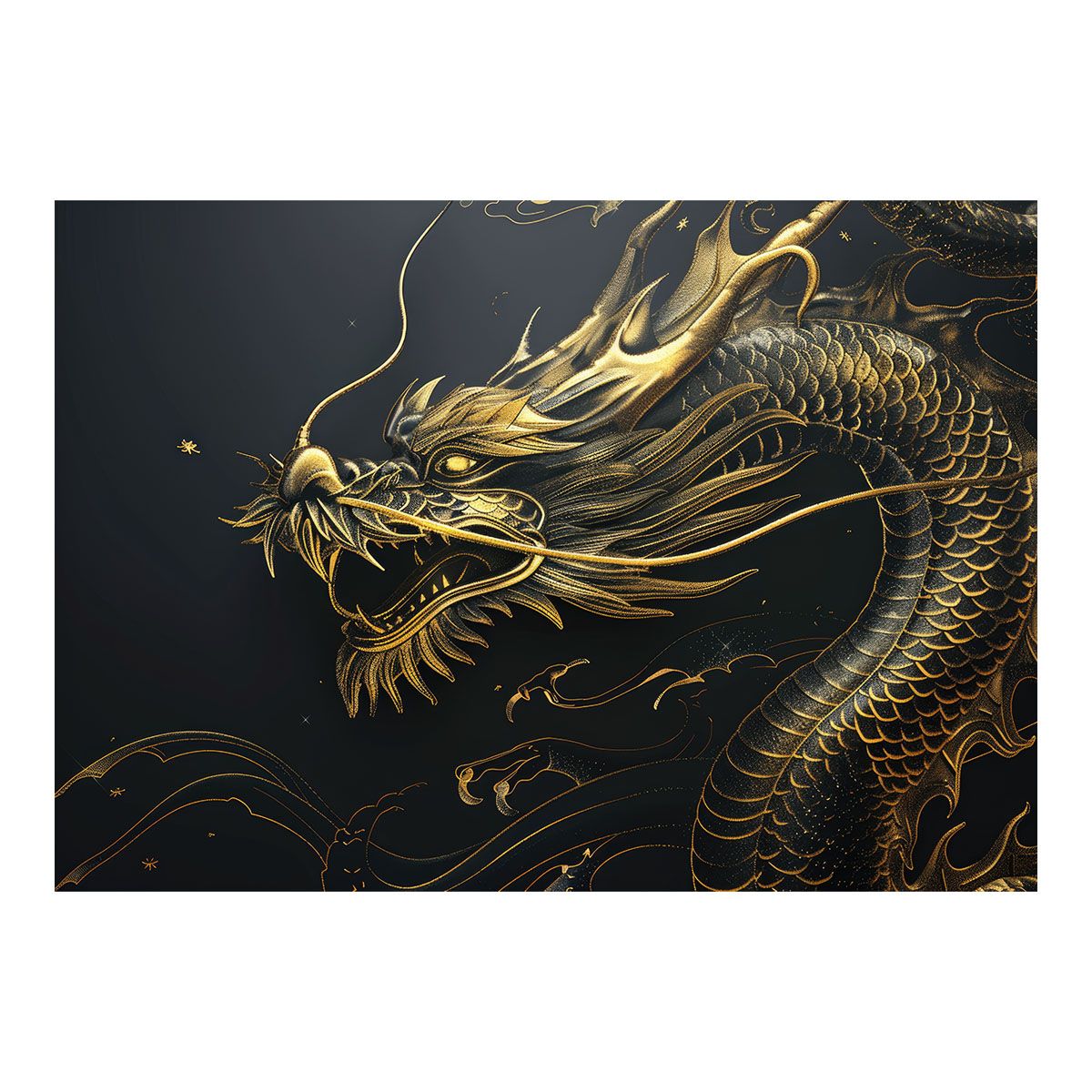 A1サイズ（約59x84cm）】【lh-poster-3596】【フレーム付き】開運 金色