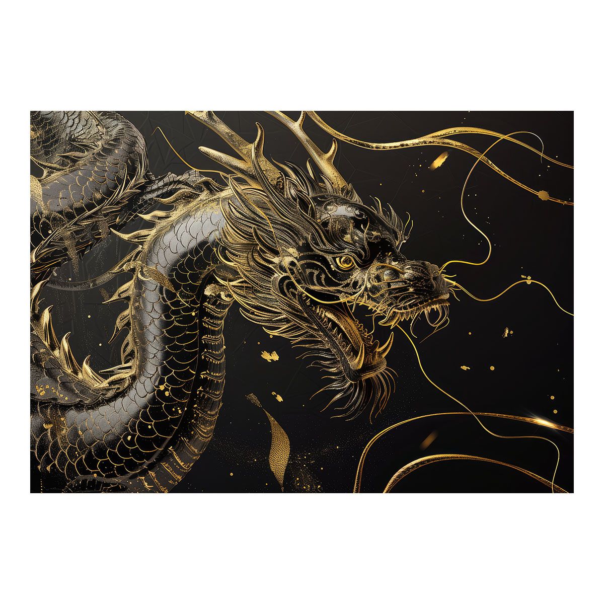 A1サイズ（約59x84cm）】【lh-poster-3604】【フレーム付き】開運 金色