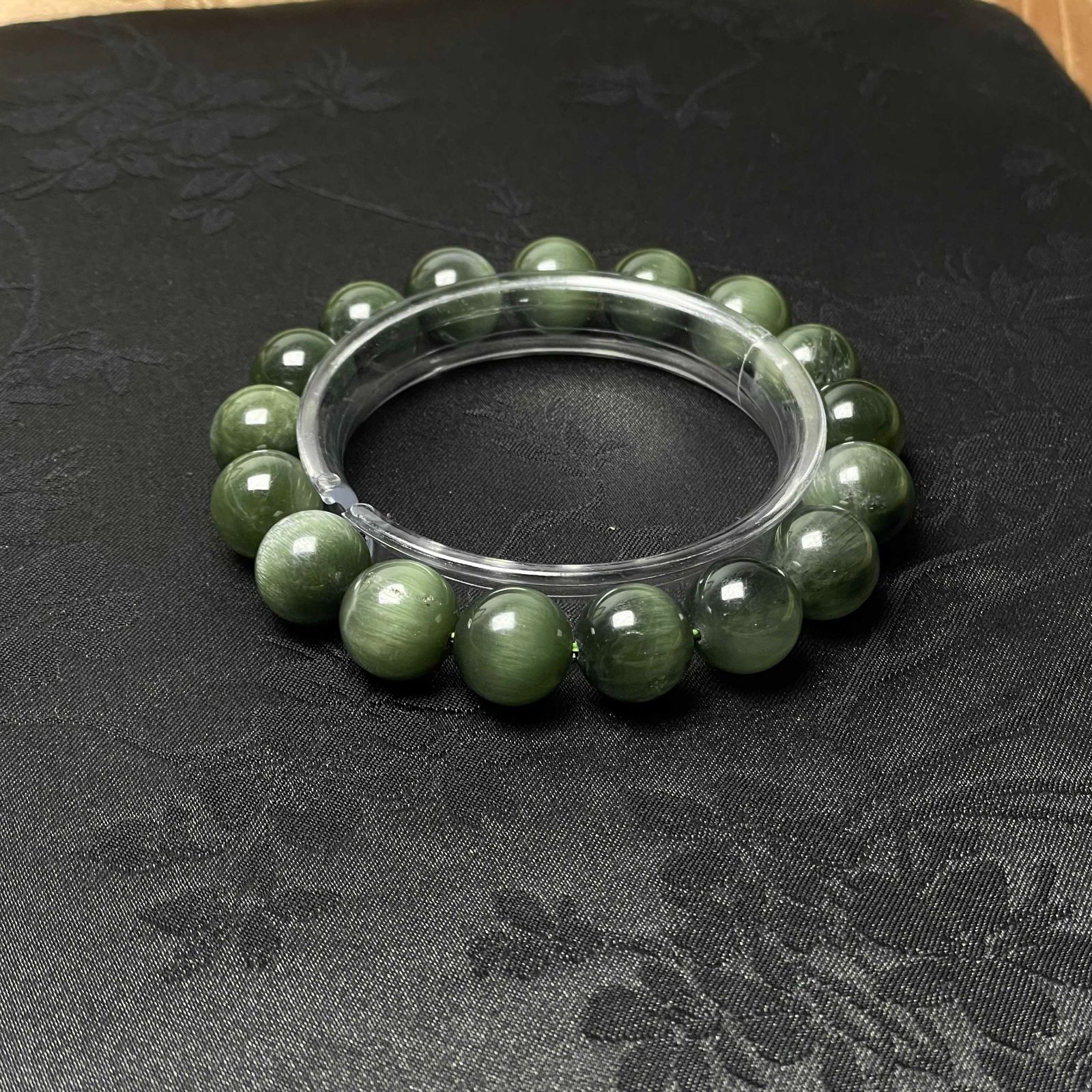  天然 50 A猫目アクチノライト パワーストーン 緑閃石ブレス 天然石 原石 お守り 12 7 mm ZB 9848 ブレスレット アクセサリー