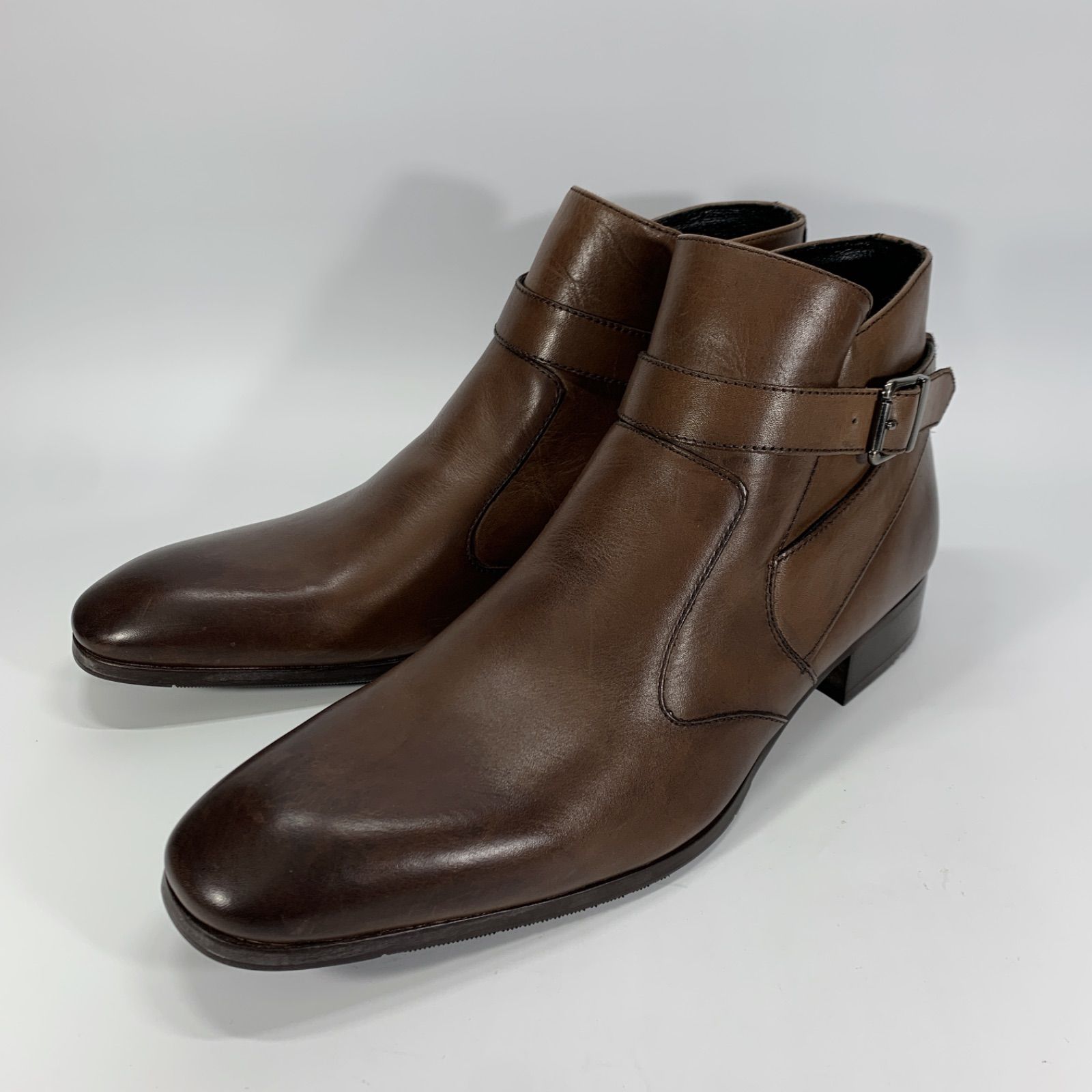 【whoop-de-doo】(未使用品) フープディドゥ　ブラウンブーツ 未使用に近い◯ whoop-de-doo フープディドゥ アンクルブーツ ブラウン