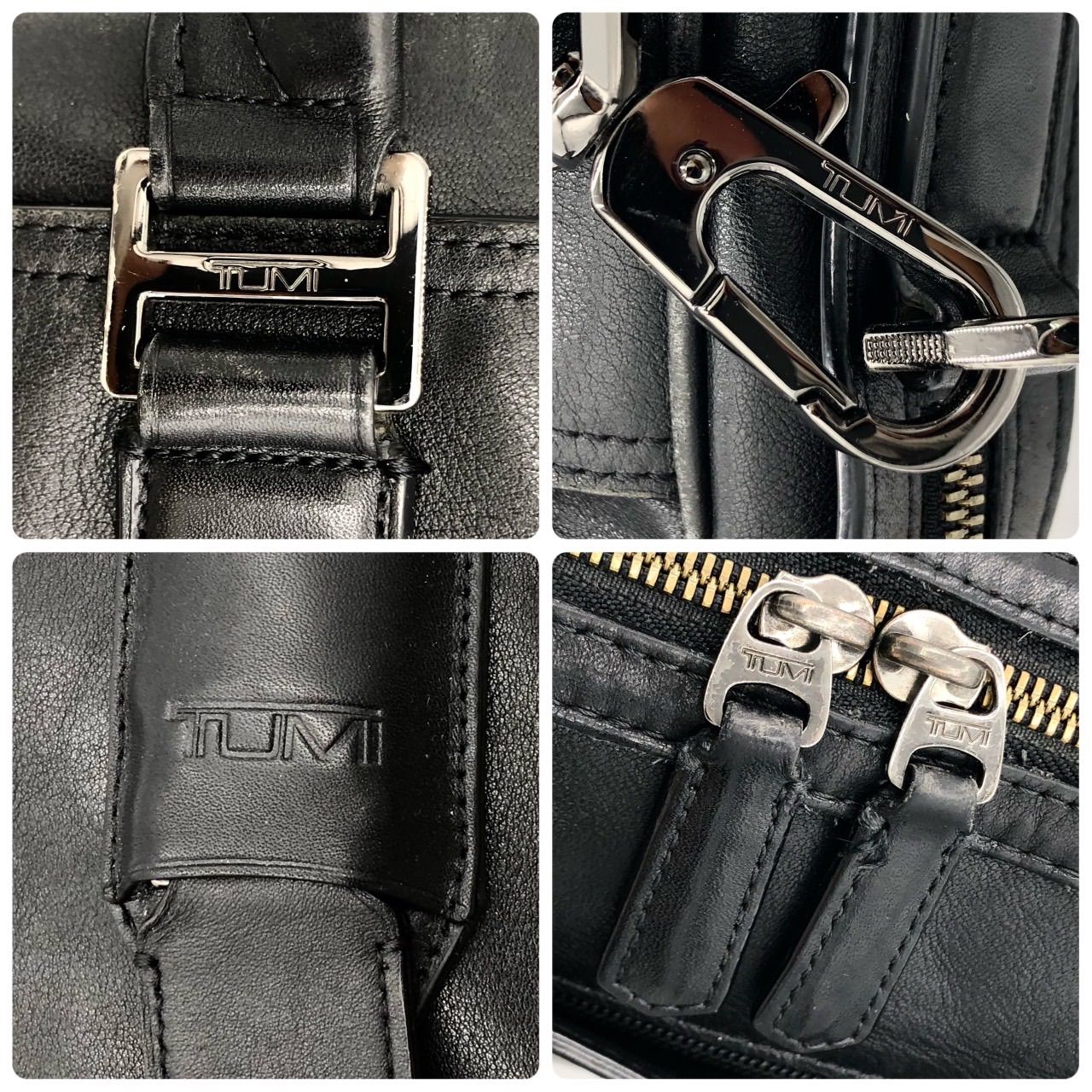 トゥミ TUMI レザー ビジネスバッグ 黒 2WAY ショルダー A4 中古