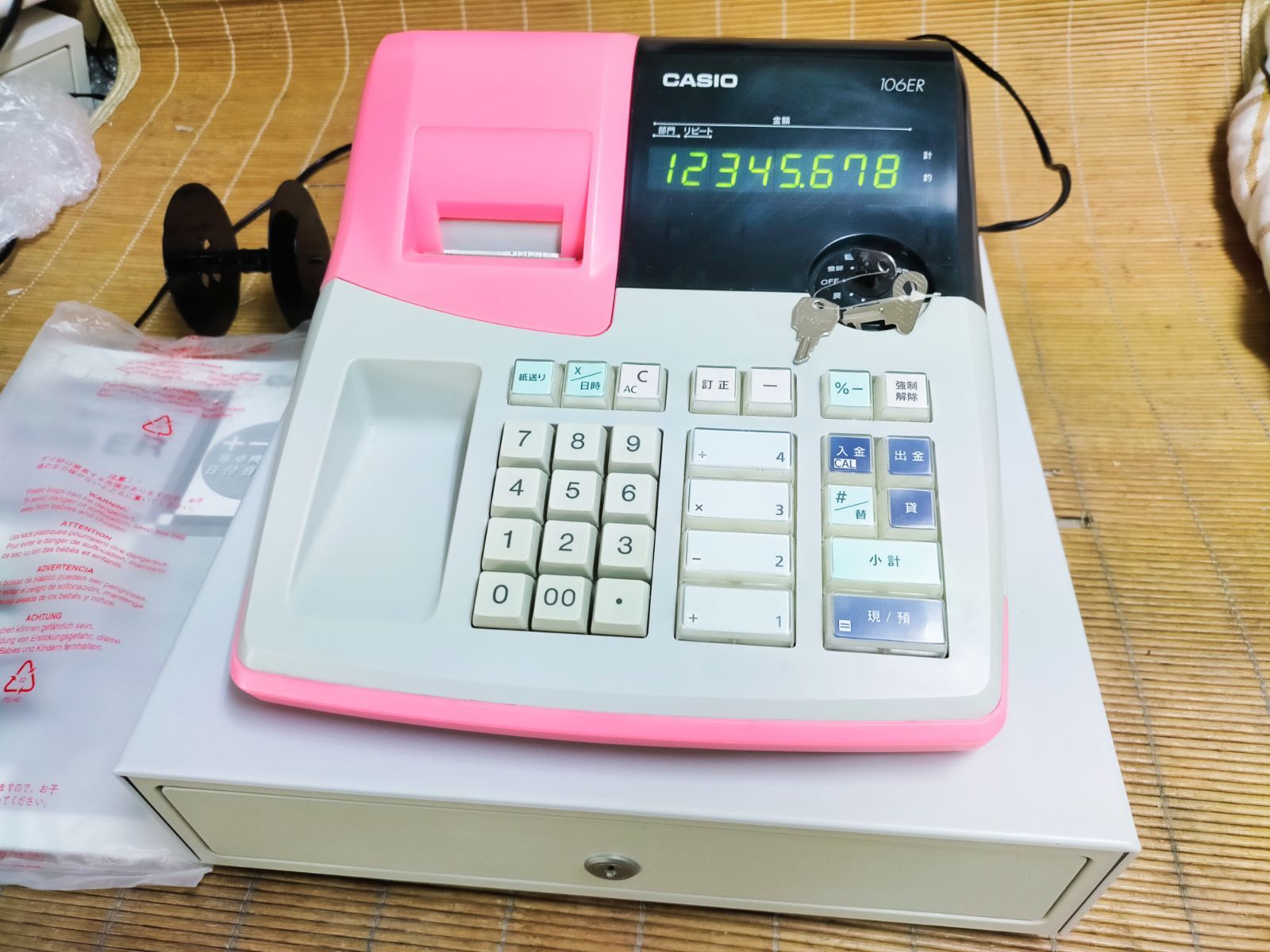 CASIOカシオ レジスター 106ER 送料込　美品！ カシオレジスター 106ER 簡単便利特殊 送料込 291194 - メルカリ