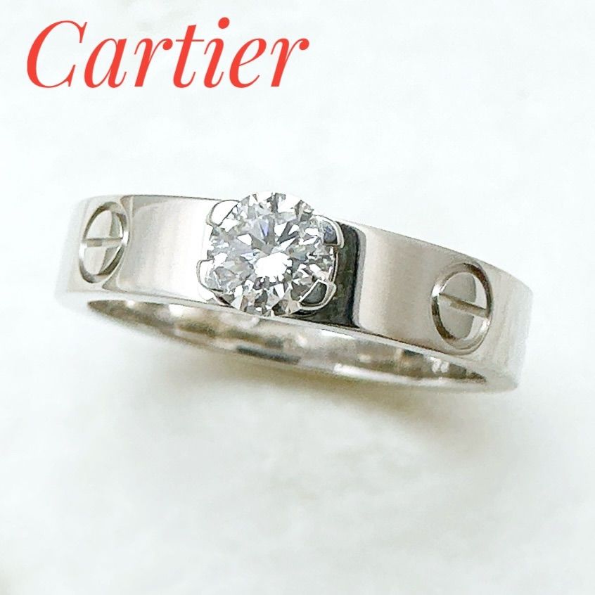 Cartier ミニラブ ダイヤモンド 0.23 ct ホワイトゴールド リング 47 約7号 U