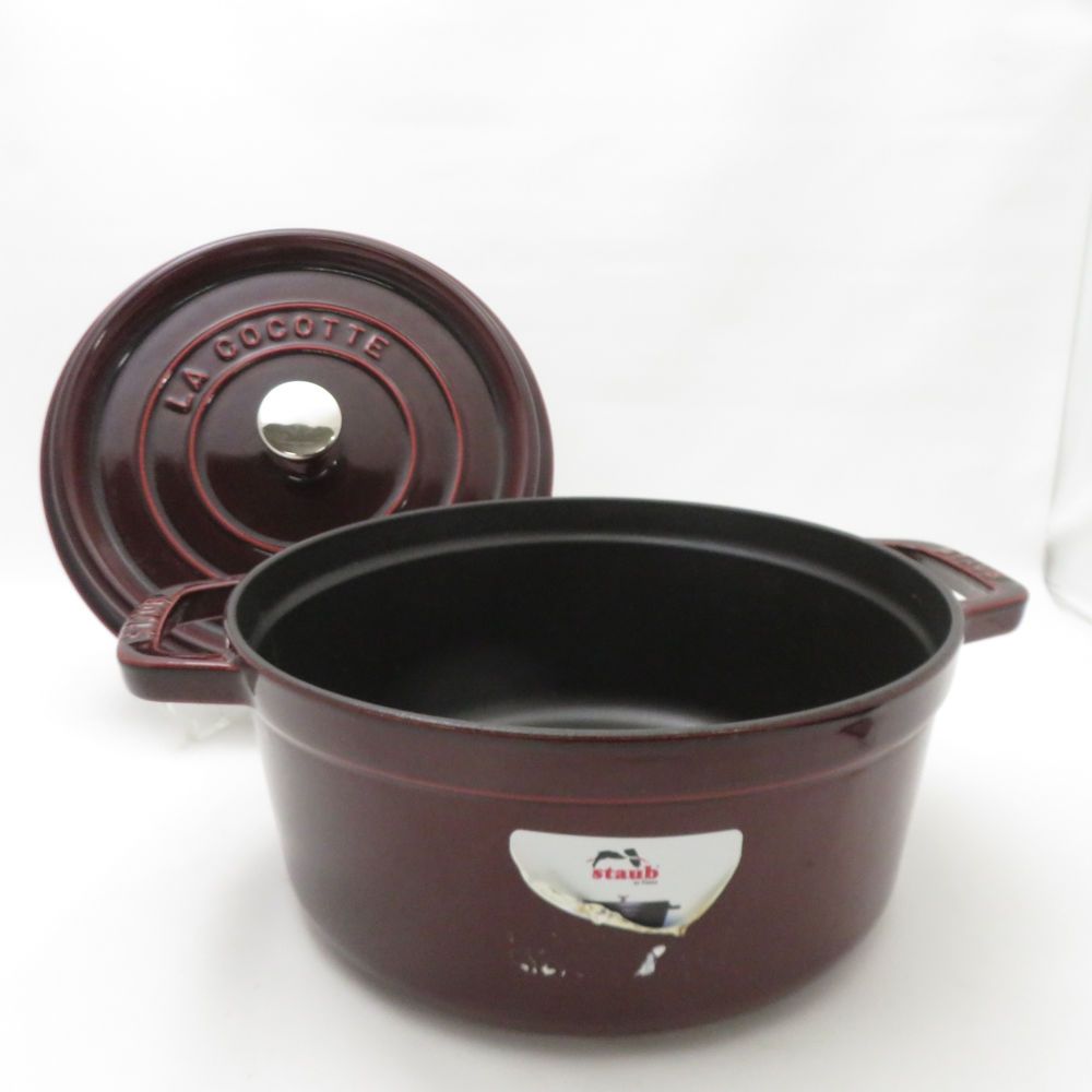STAUB ピコココット　グレナディンレッド　24cm 美品 ストウブ staub ピコ ココット ラウンド グレナディンレッド 24cm